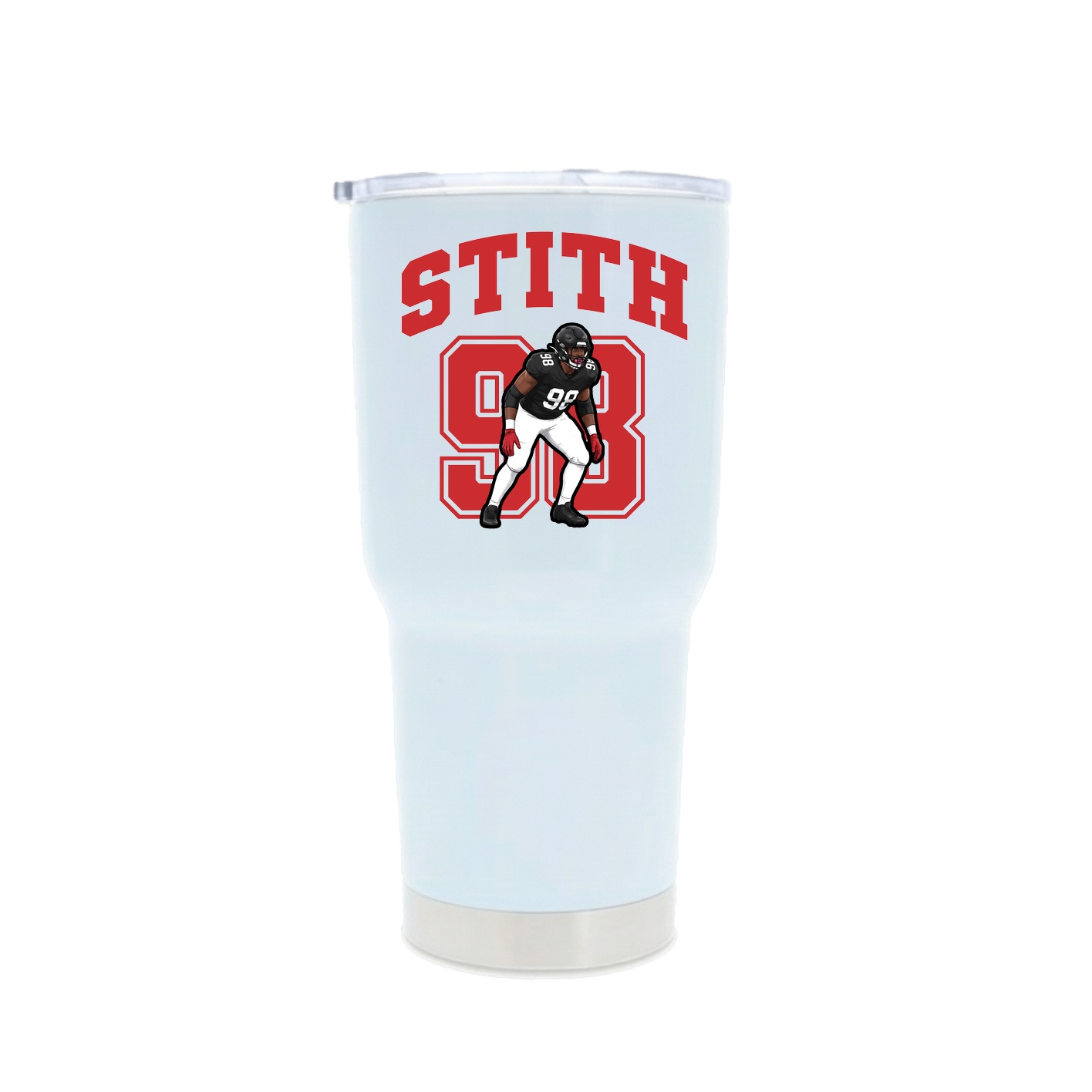30oz Stainless Steel Tumbler — Number in White
