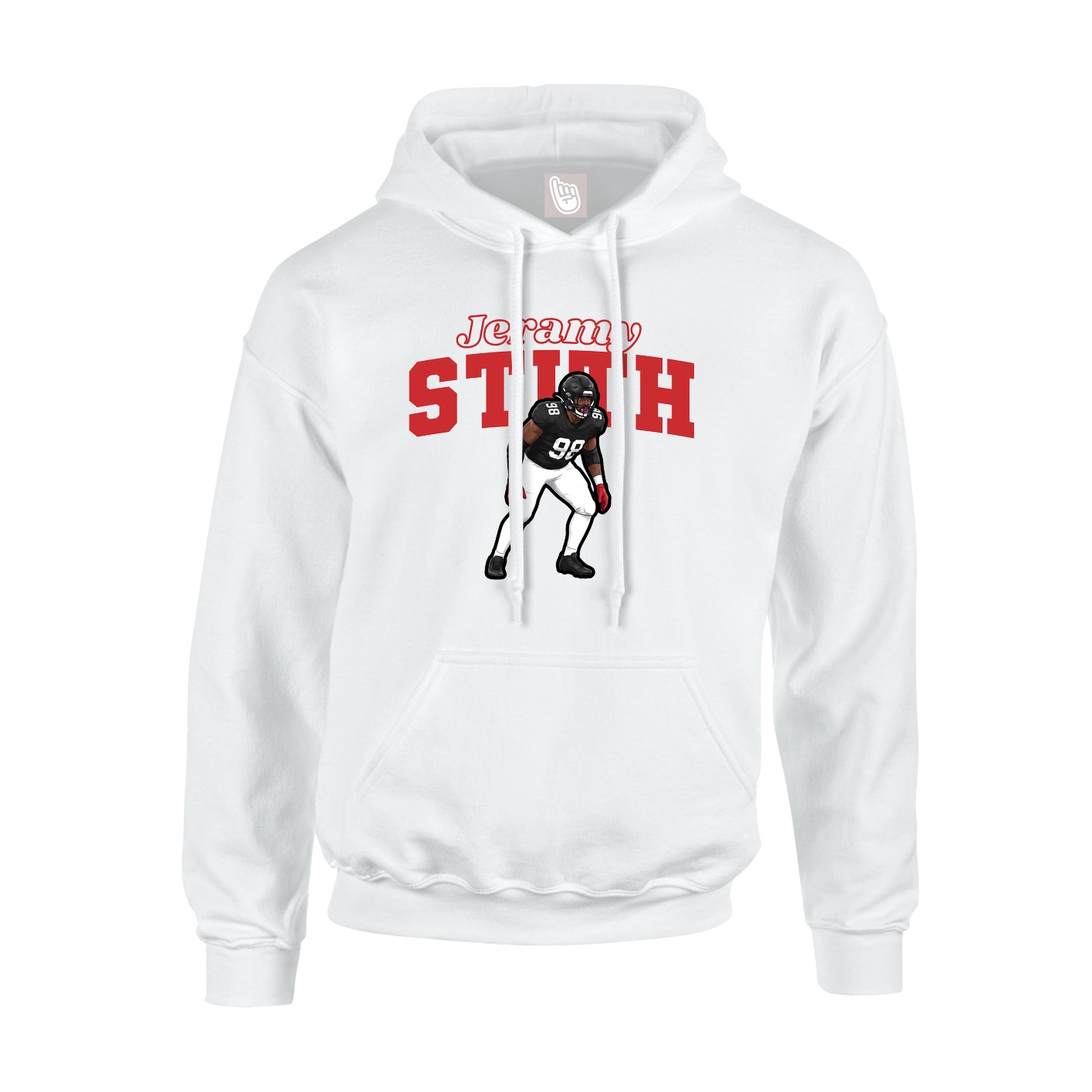 Hoodie — Name Arch in White
