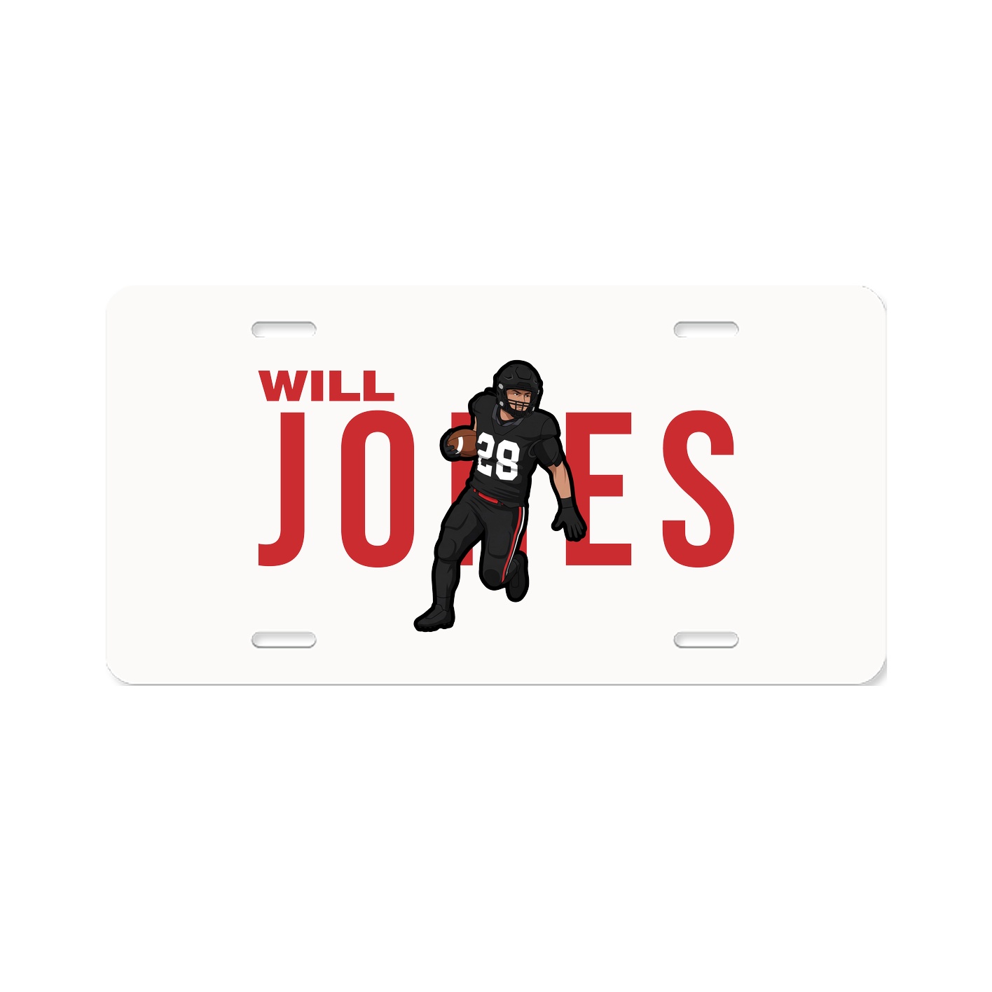 License Plate — Player Name in Classic