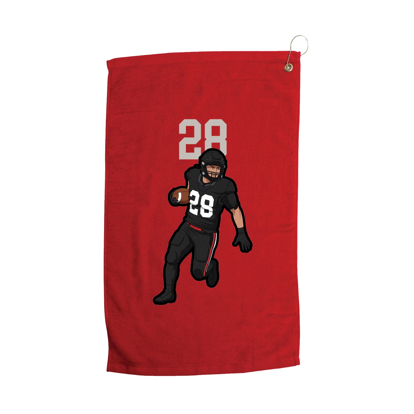 Golf Towel — Number Top in Red
