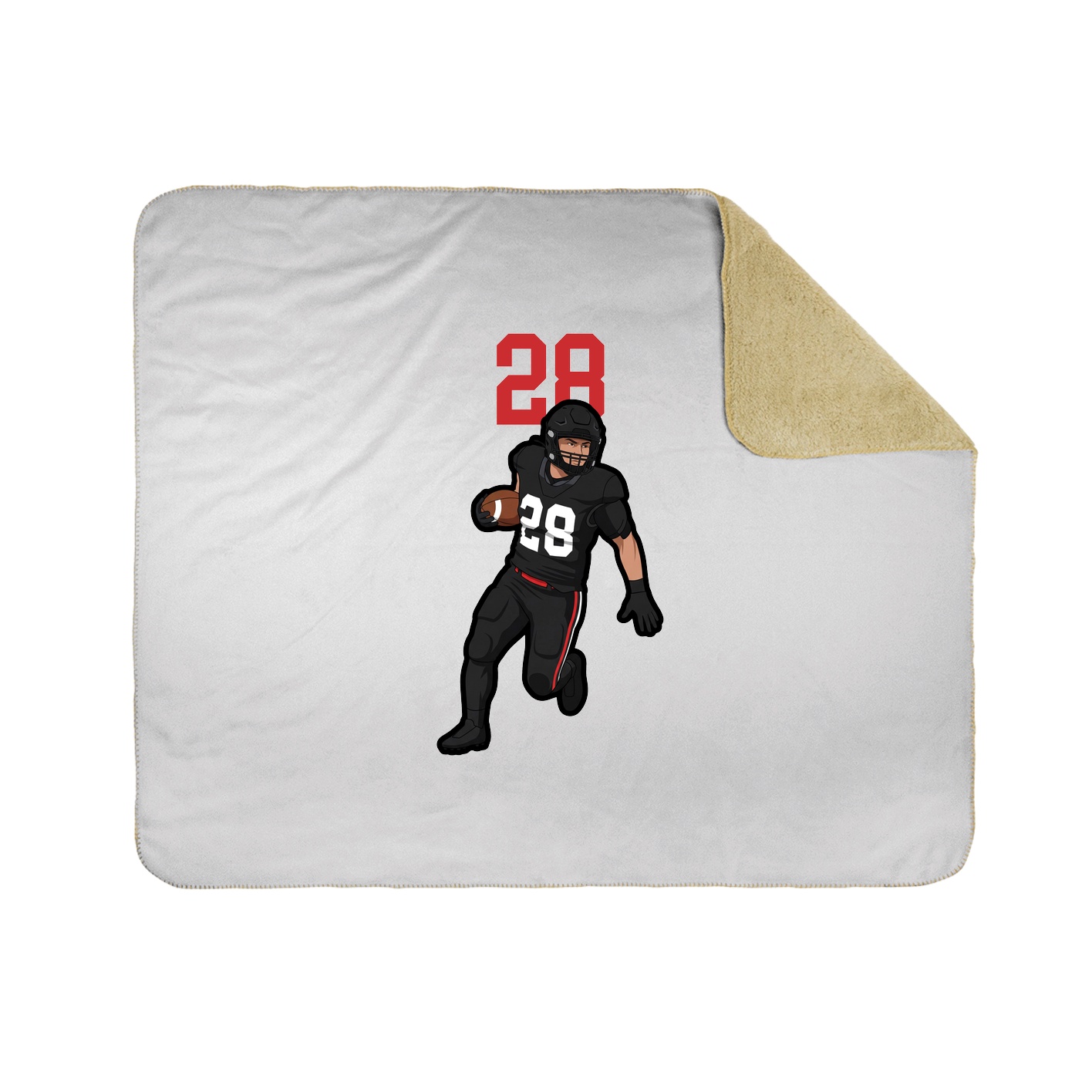 Throw Blanket — Number Top in White