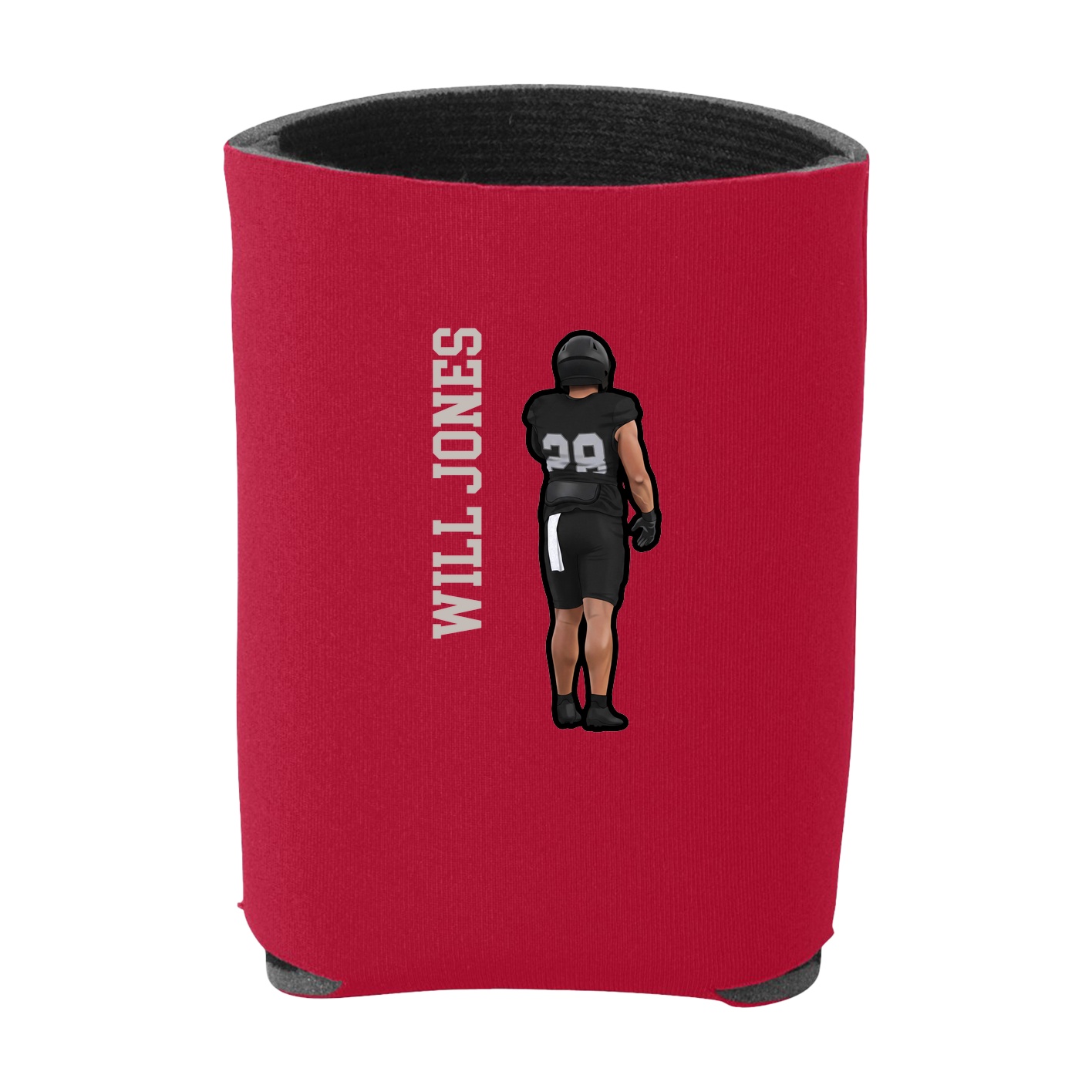 Can Holder — Name Vertical in Red