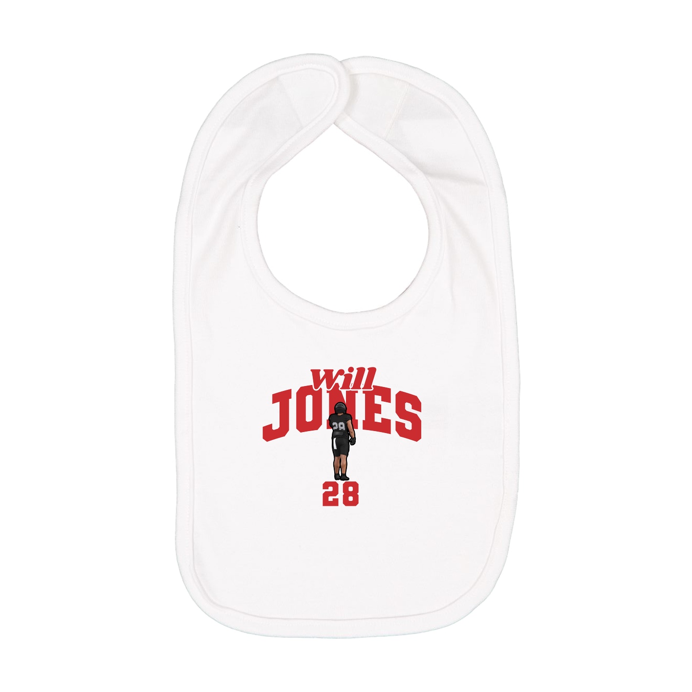 Infant Bib — Signature Arch in White