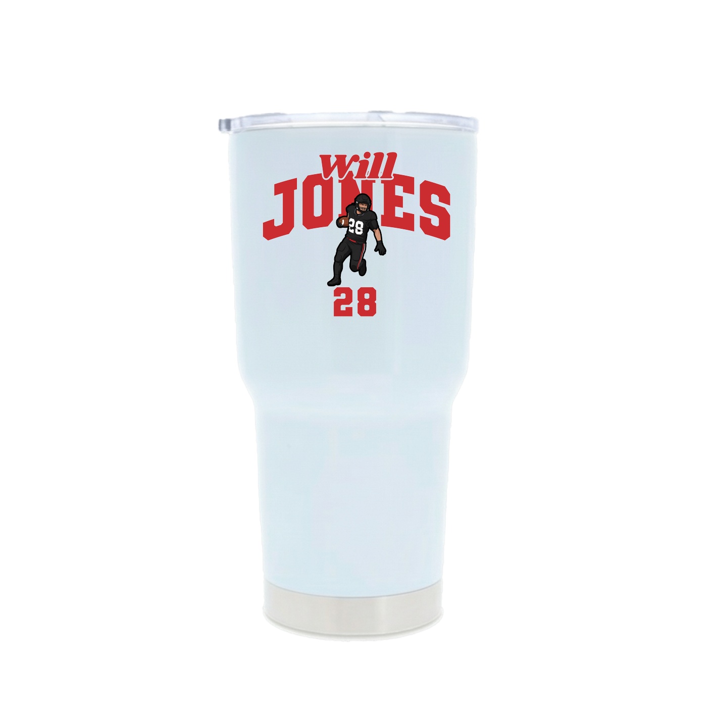 30oz Stainless Steel Tumbler — Signature Arch in White