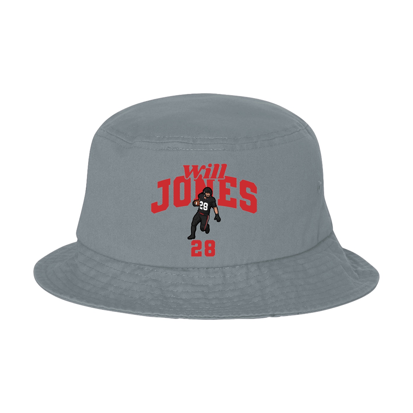 Bucket Cap — Signature Arch in Grey
