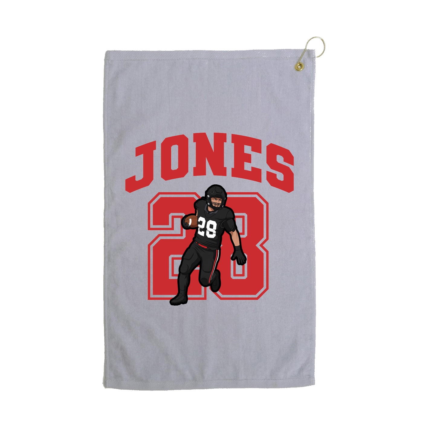 Golf Towel — Number in Grey