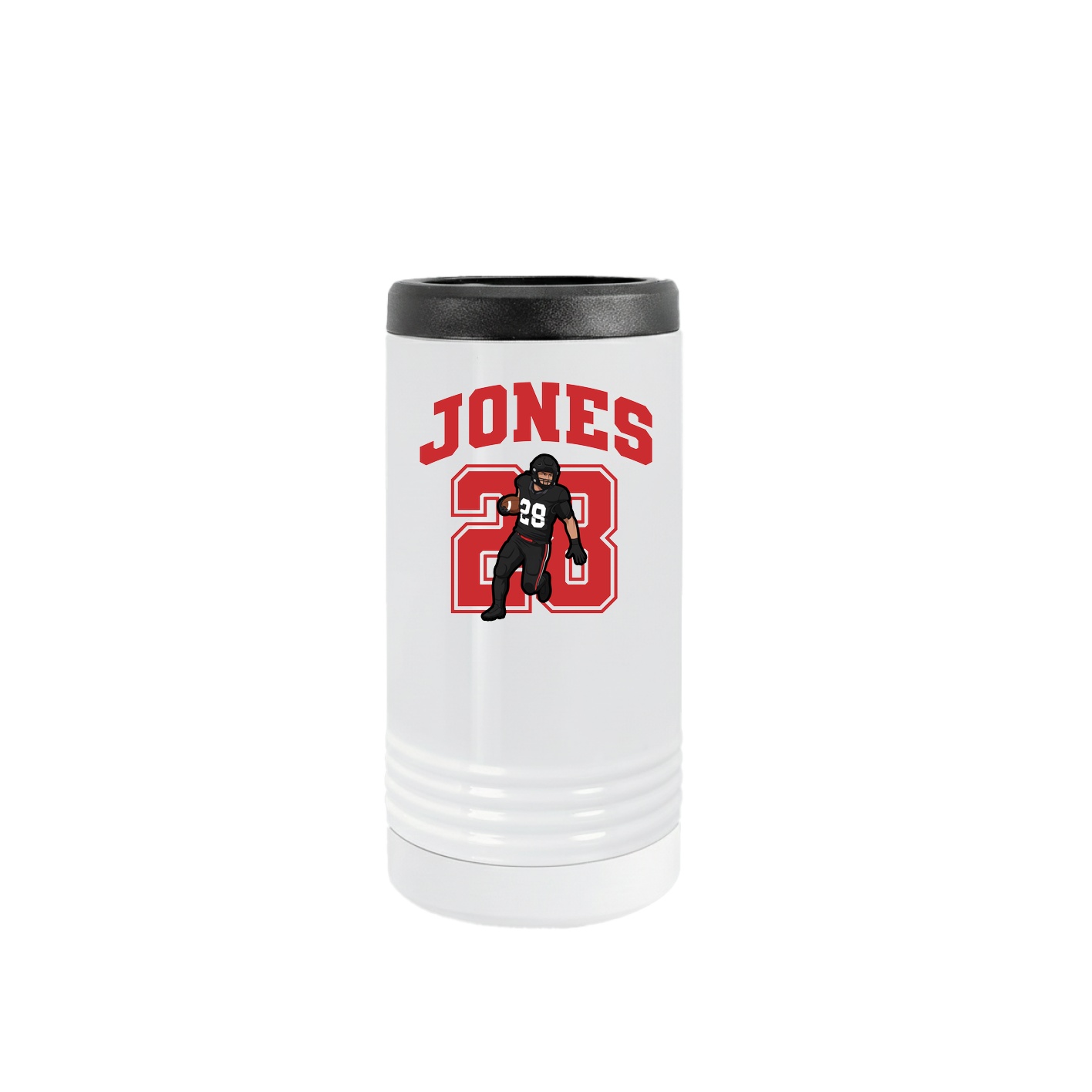 Slim Beverage Holder — Number in White