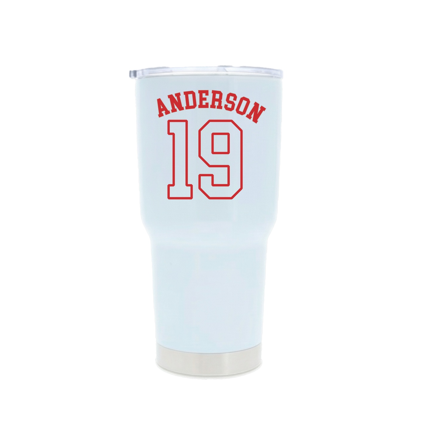 30oz Stainless Steel Tumbler — Shirsey Arch in White