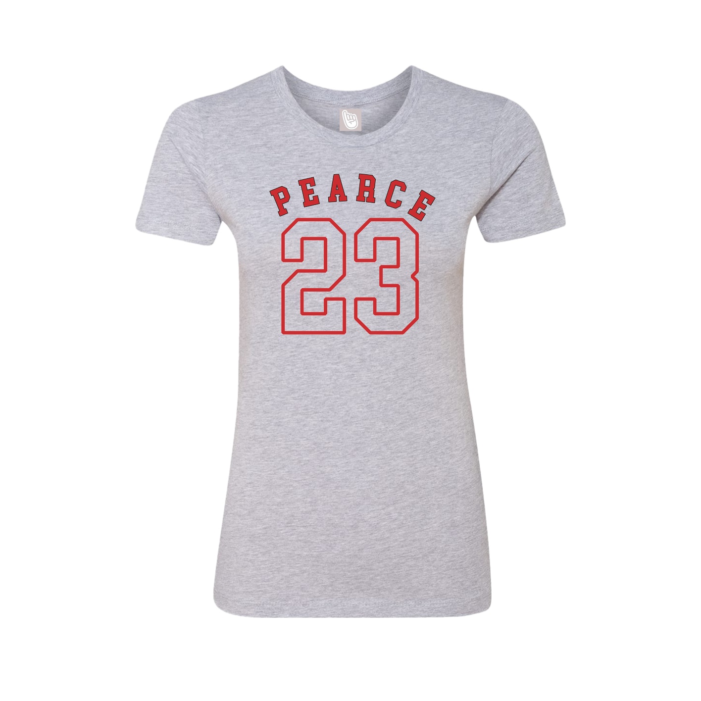 Fitted Women's Tee — Shirsey Arch in Grey