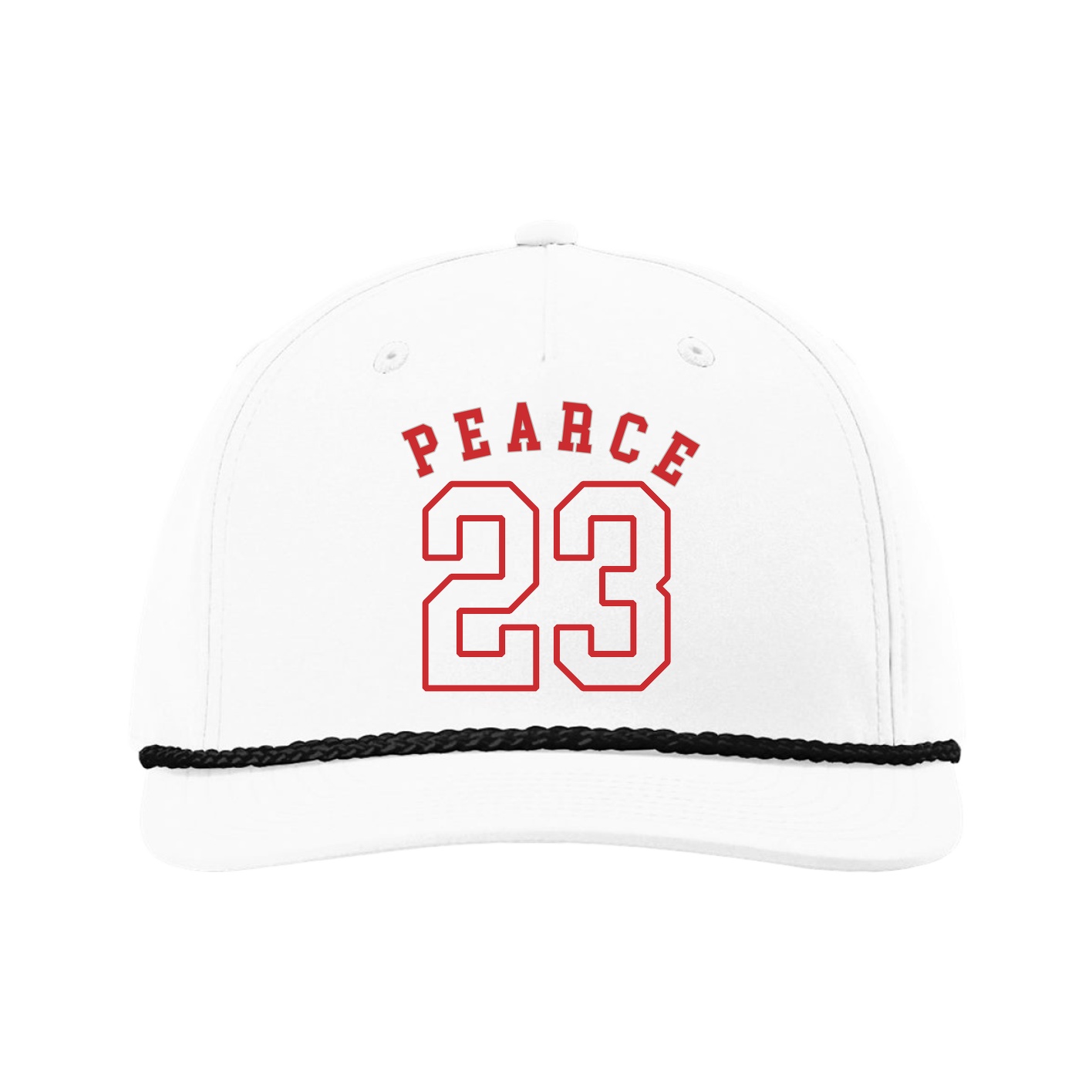 Five-Panel Classic Rope Cap — Shirsey Arch in White