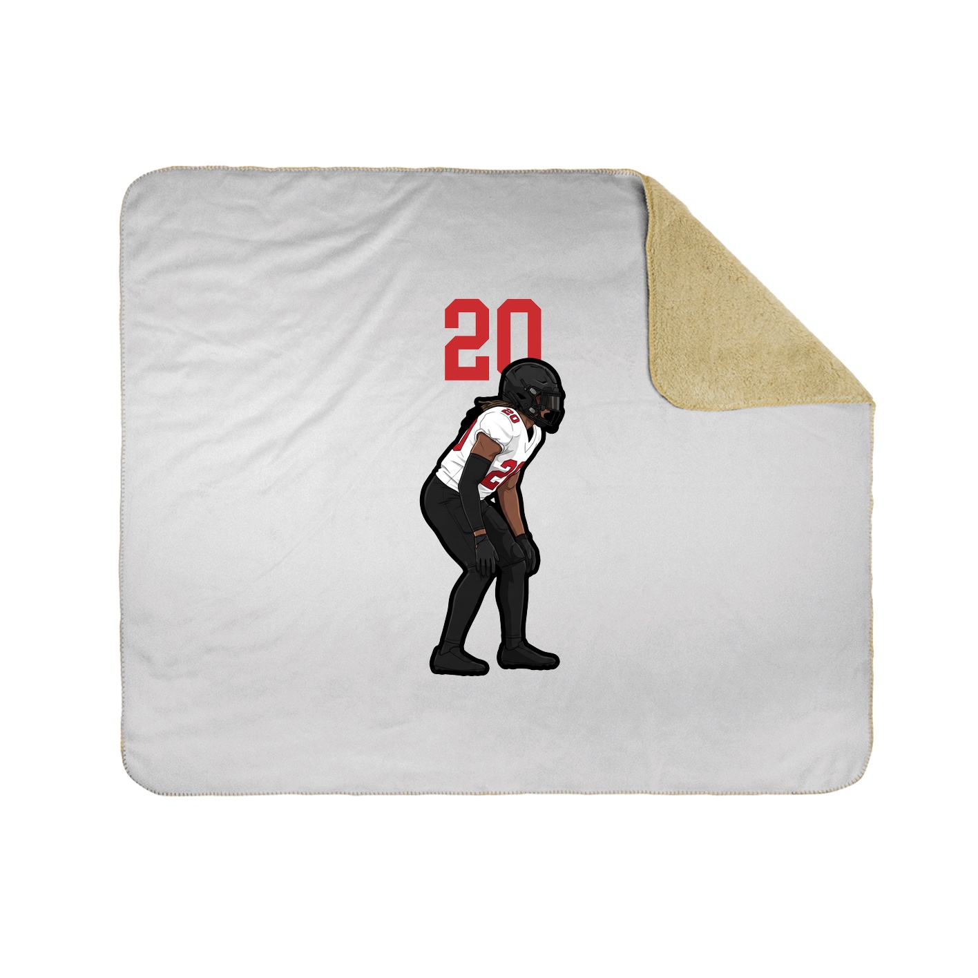 Throw Blanket — Number Top in White