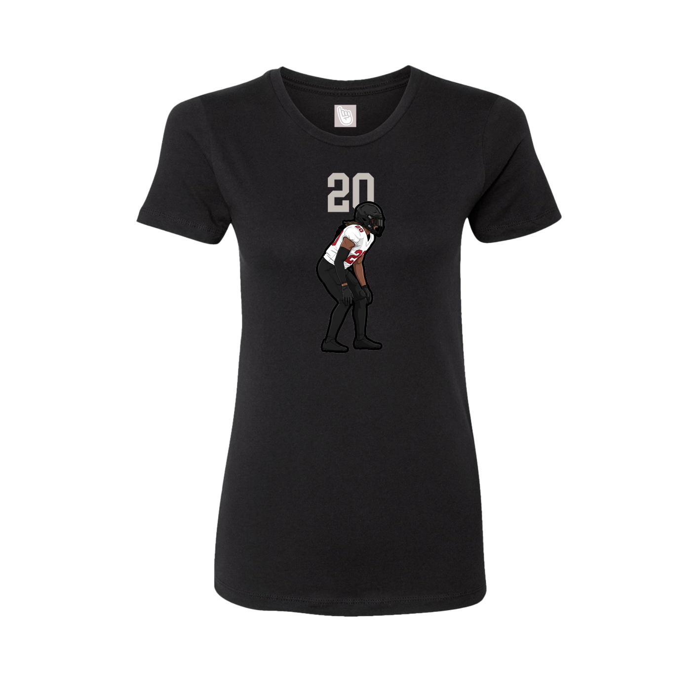 Womens Tee — Number Top in Black