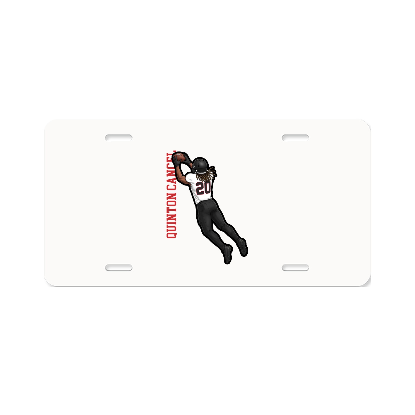 License Plate — Name Vertical in Classic