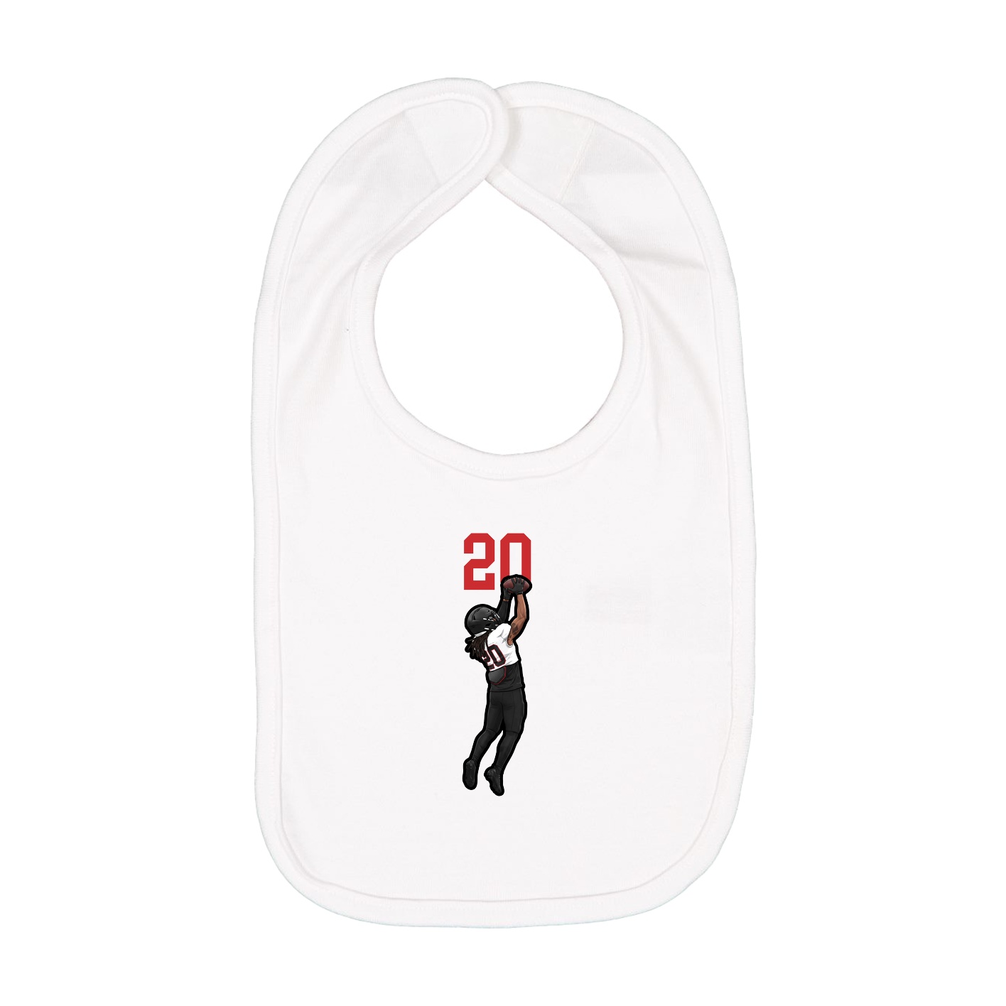 Infant Bib — Number Top in White