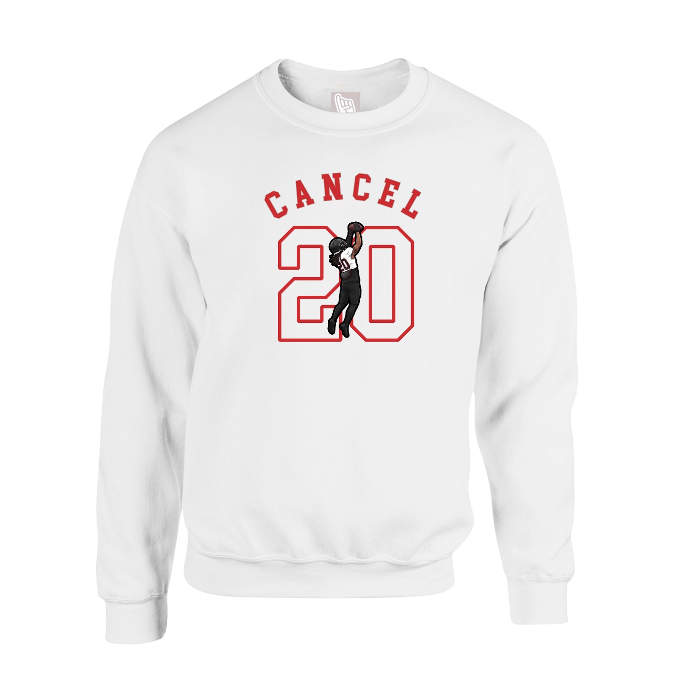 Fleece Crew — Shirsey Arch in White