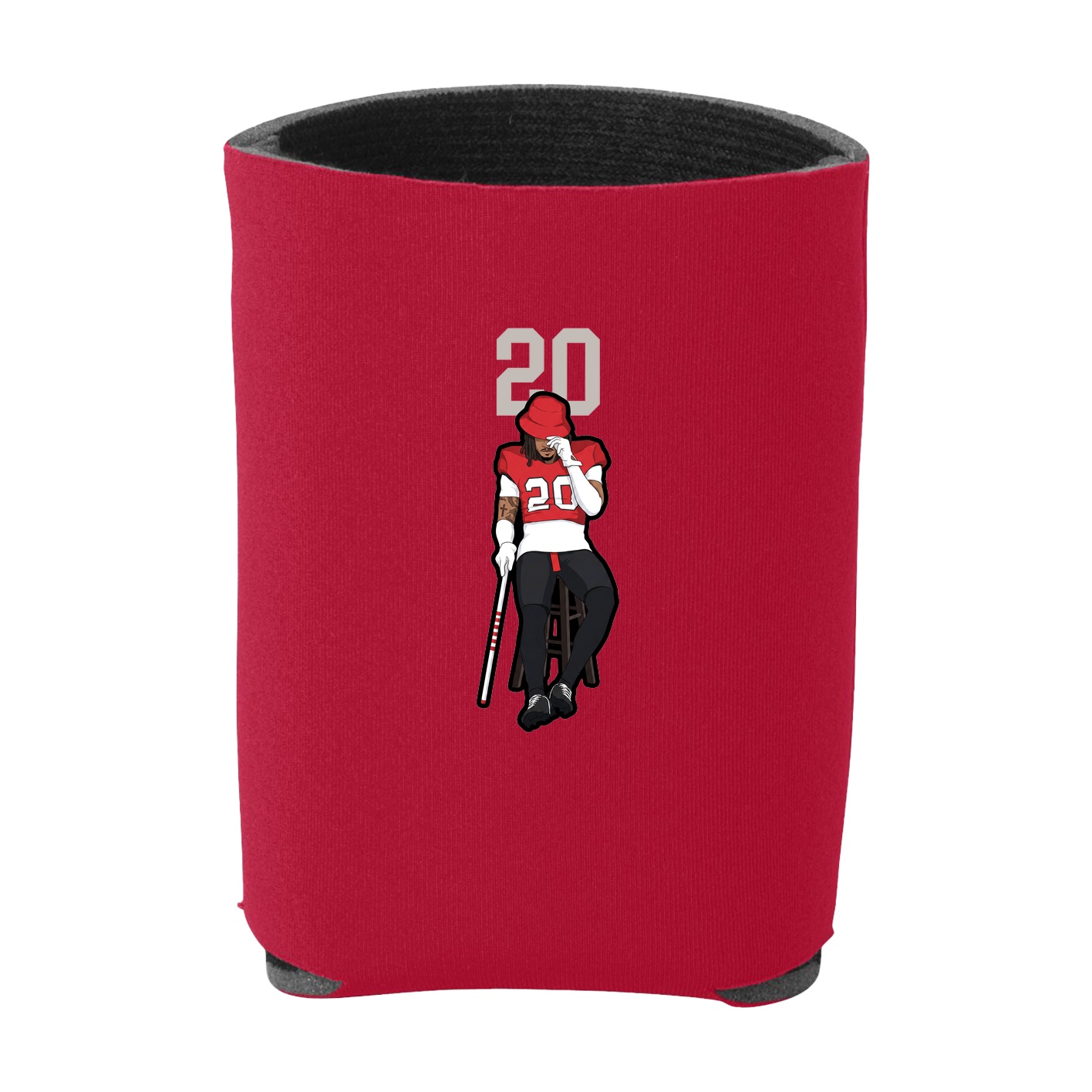 Can Holder — Number Top in Red