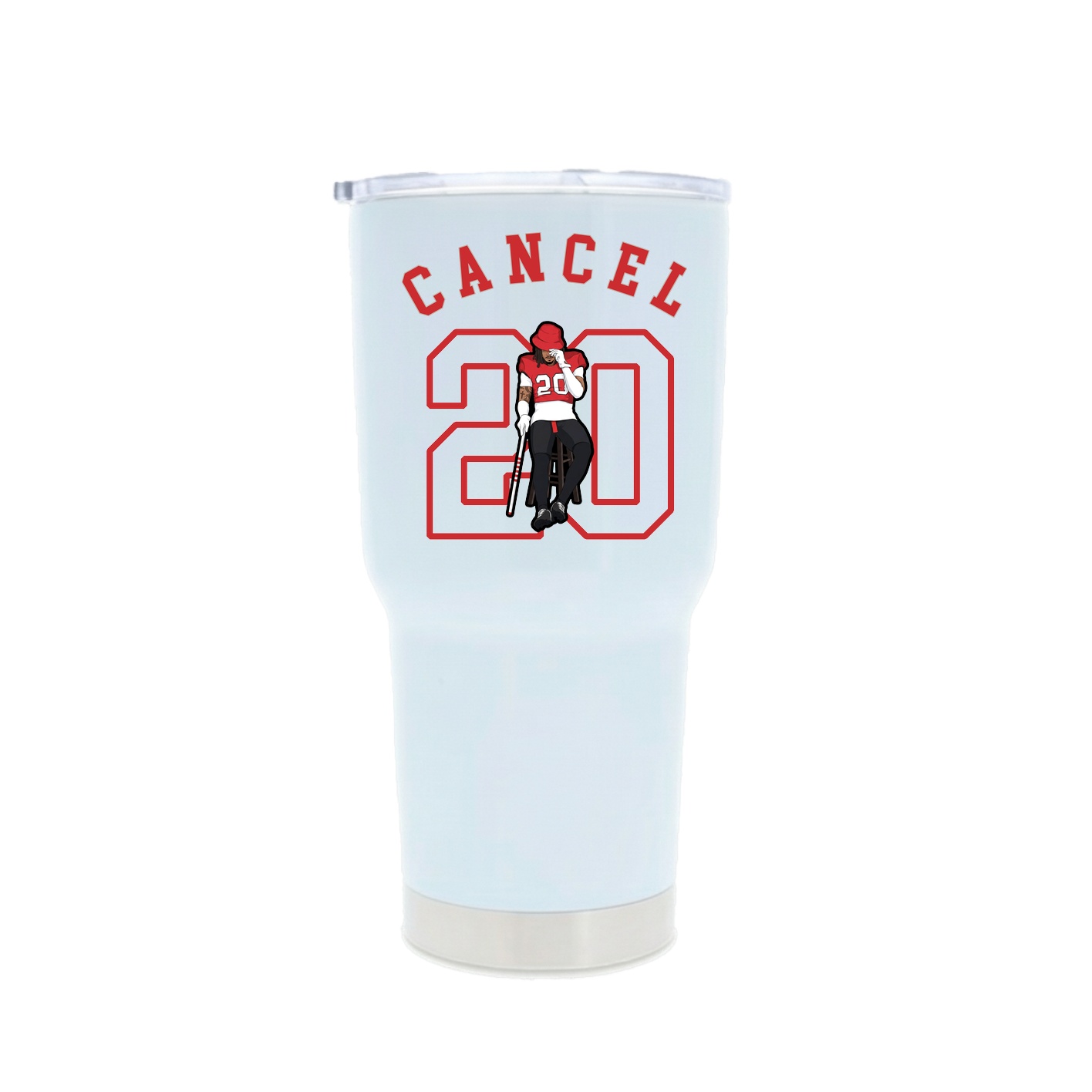 30oz Stainless Steel Tumbler — Shirsey Arch in White