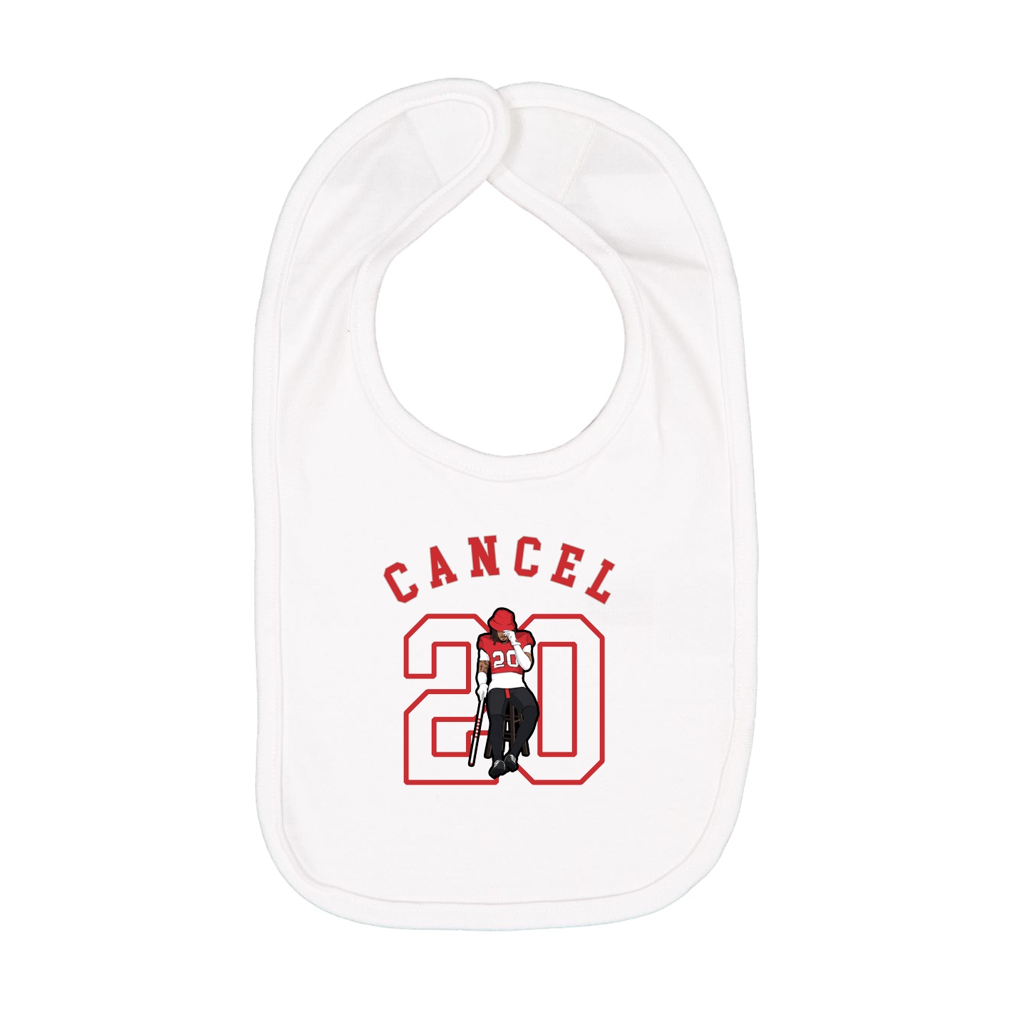 Infant Bib — Shirsey Arch in White