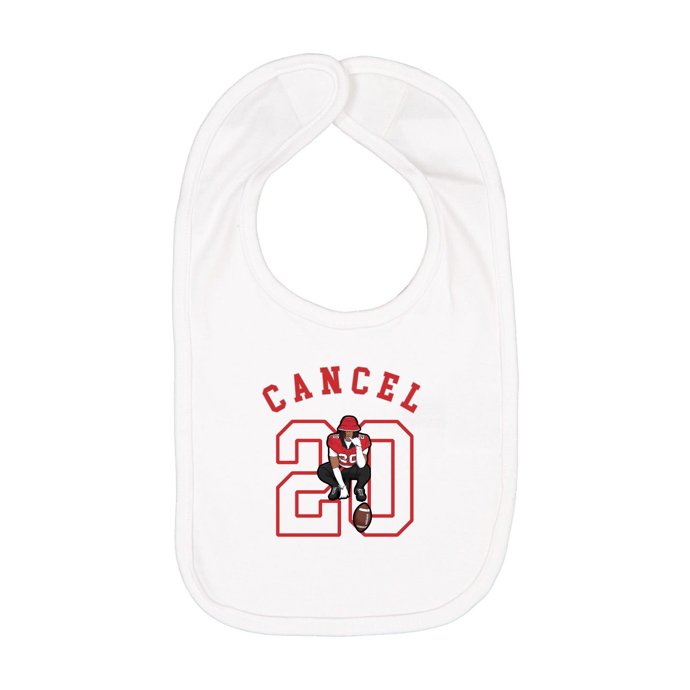 Infant Bib — Shirsey Arch in White