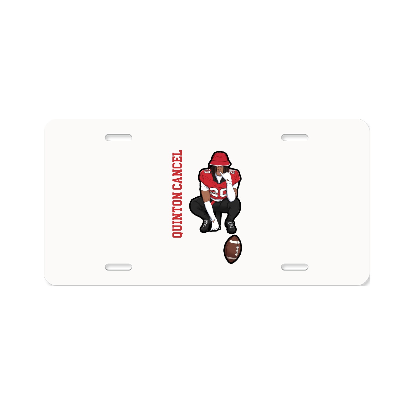 License Plate — Name Vertical in Classic