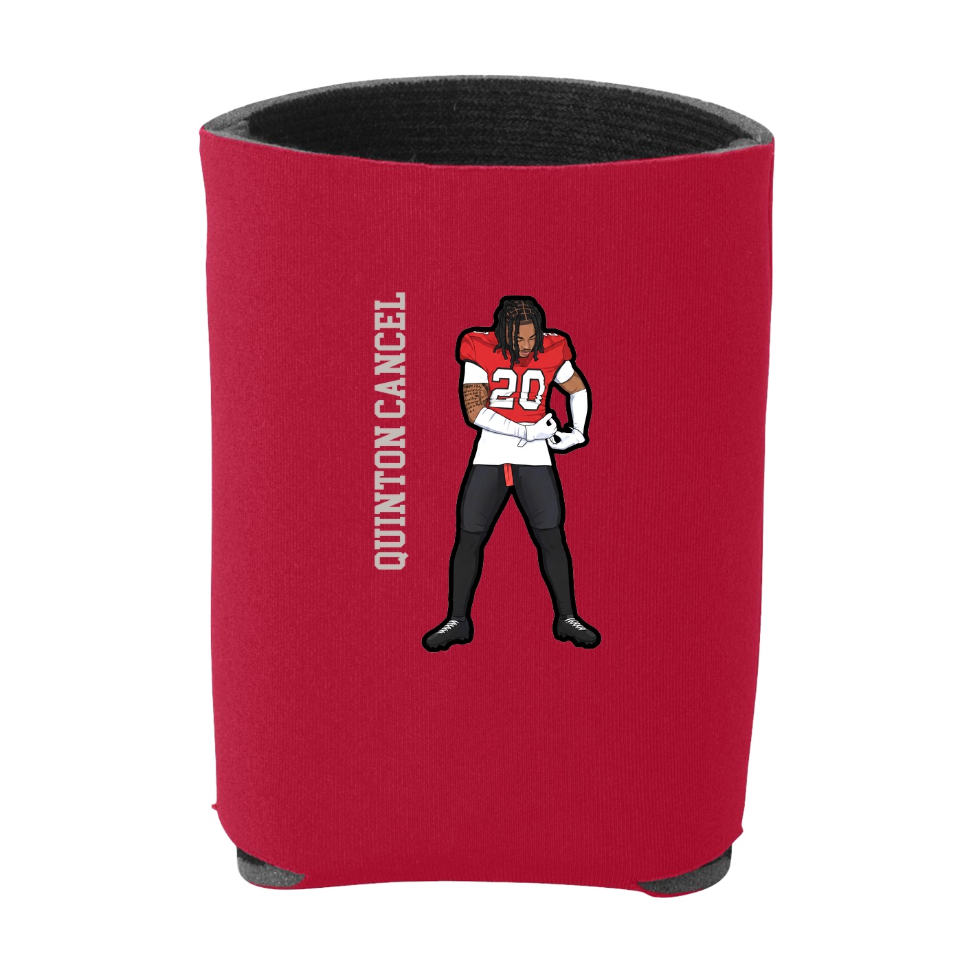 Can Holder — Name Vertical in Red