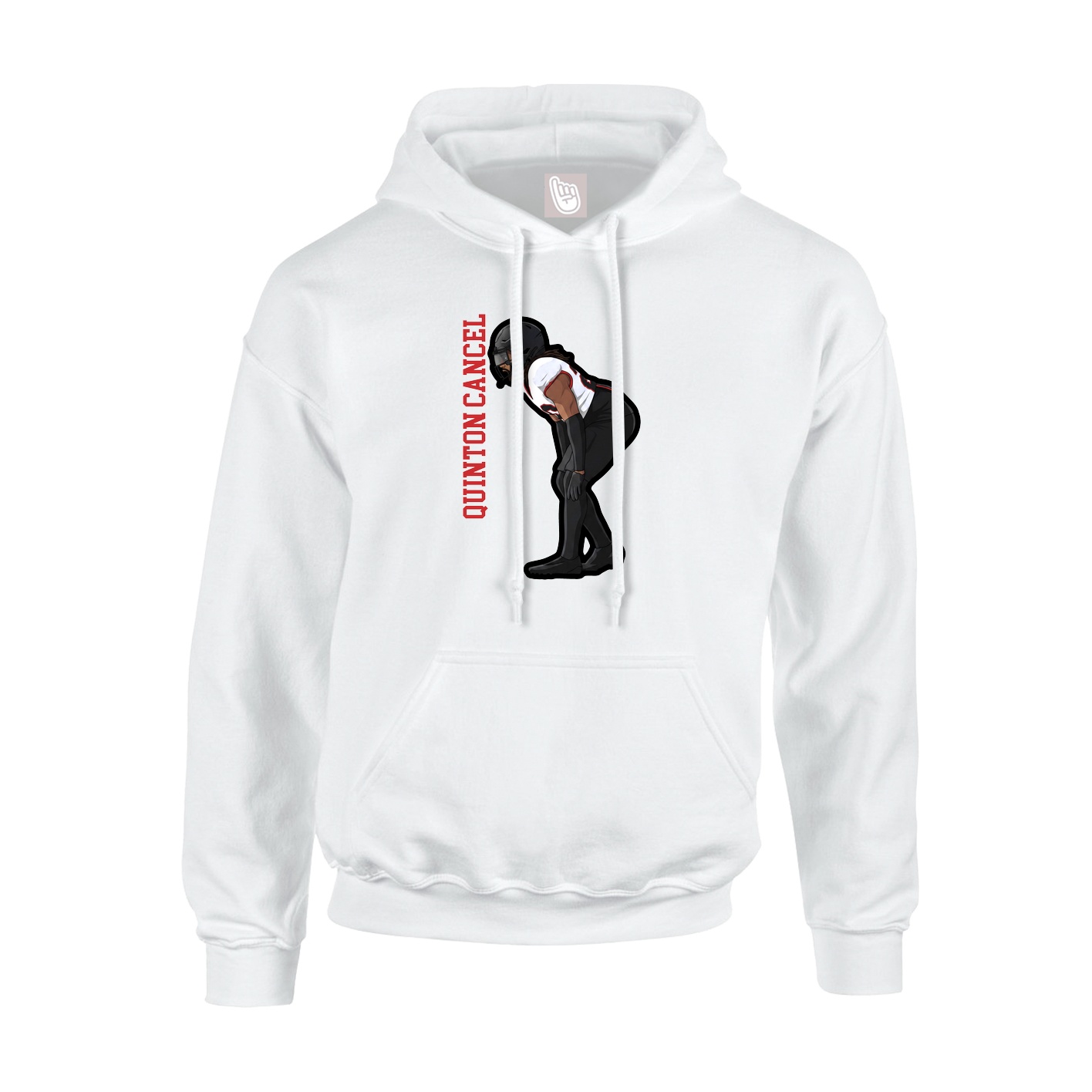 Hoodie — Name Vertical in White