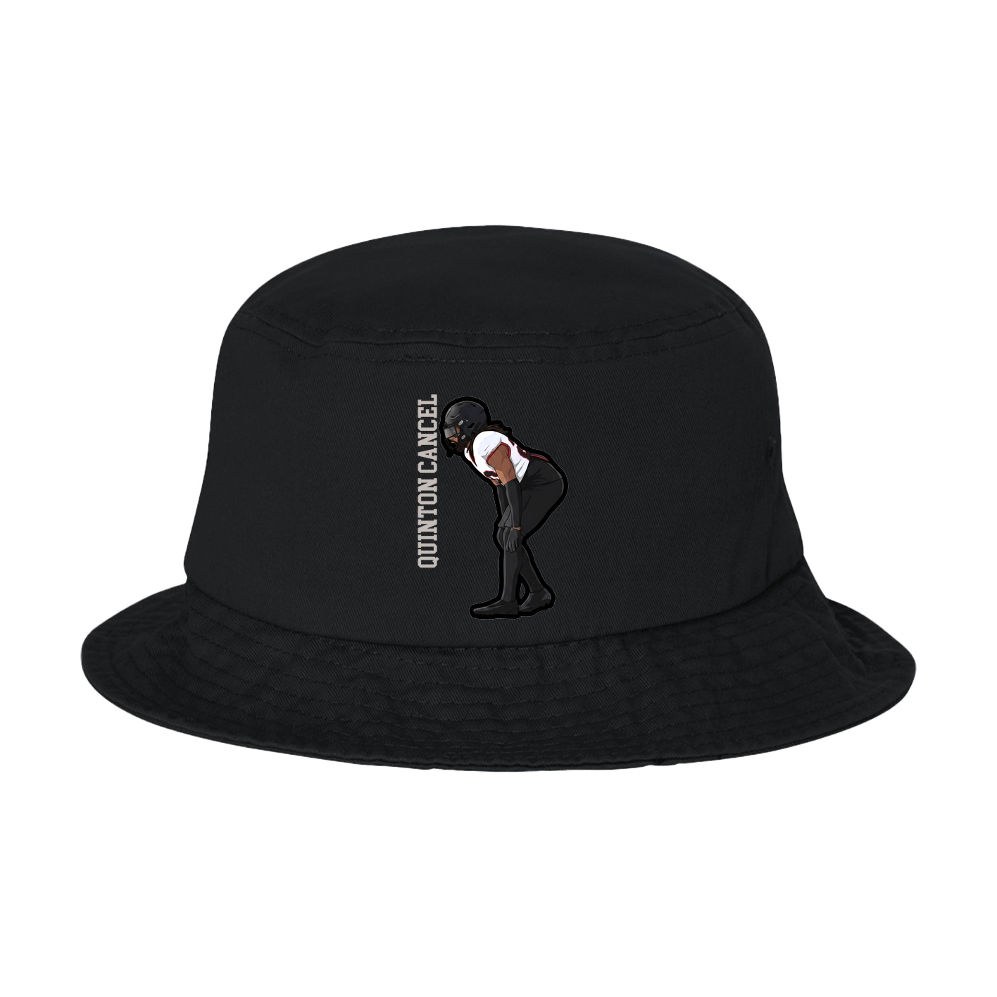 Bucket Cap — Name Vertical in Black