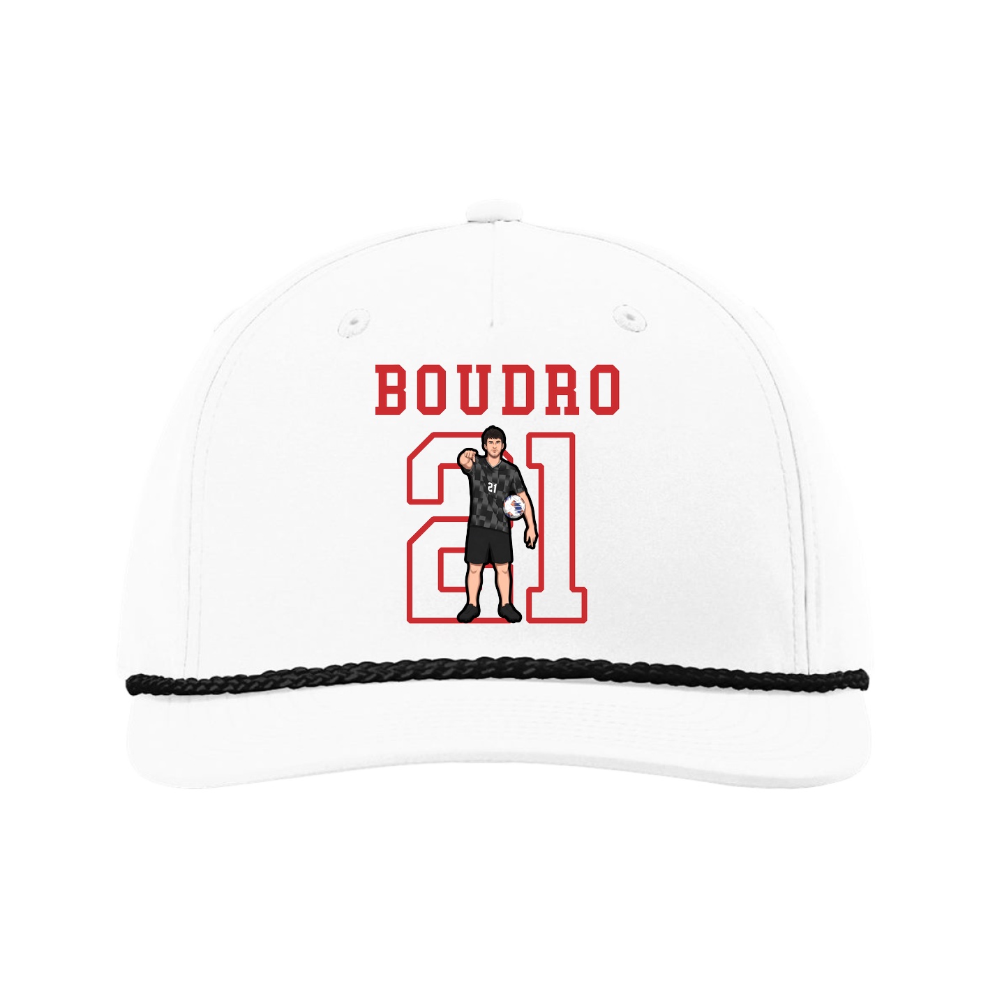 Five-Panel Classic Rope Cap — Shirsey in White
