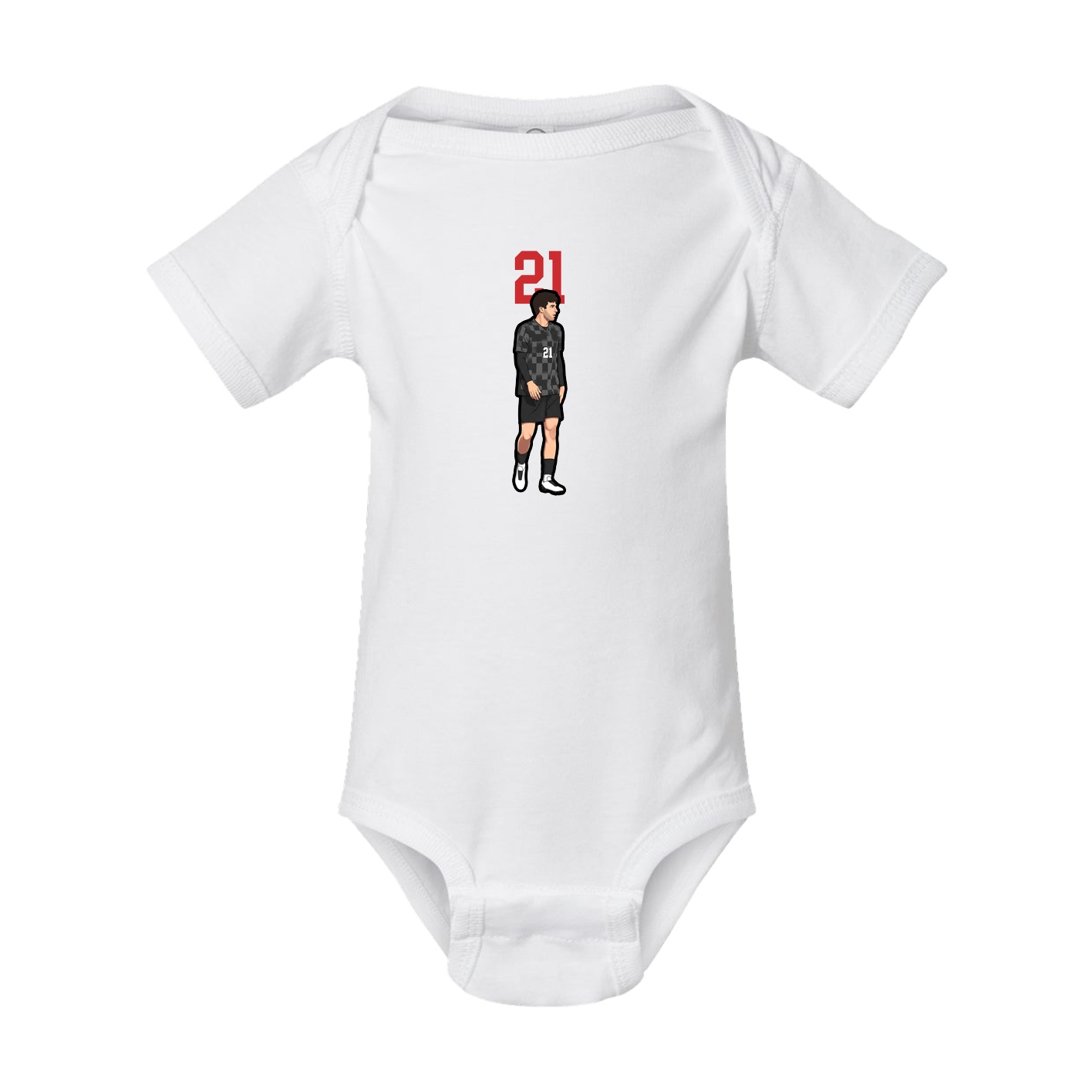 Baby Onesie — Number Top in White