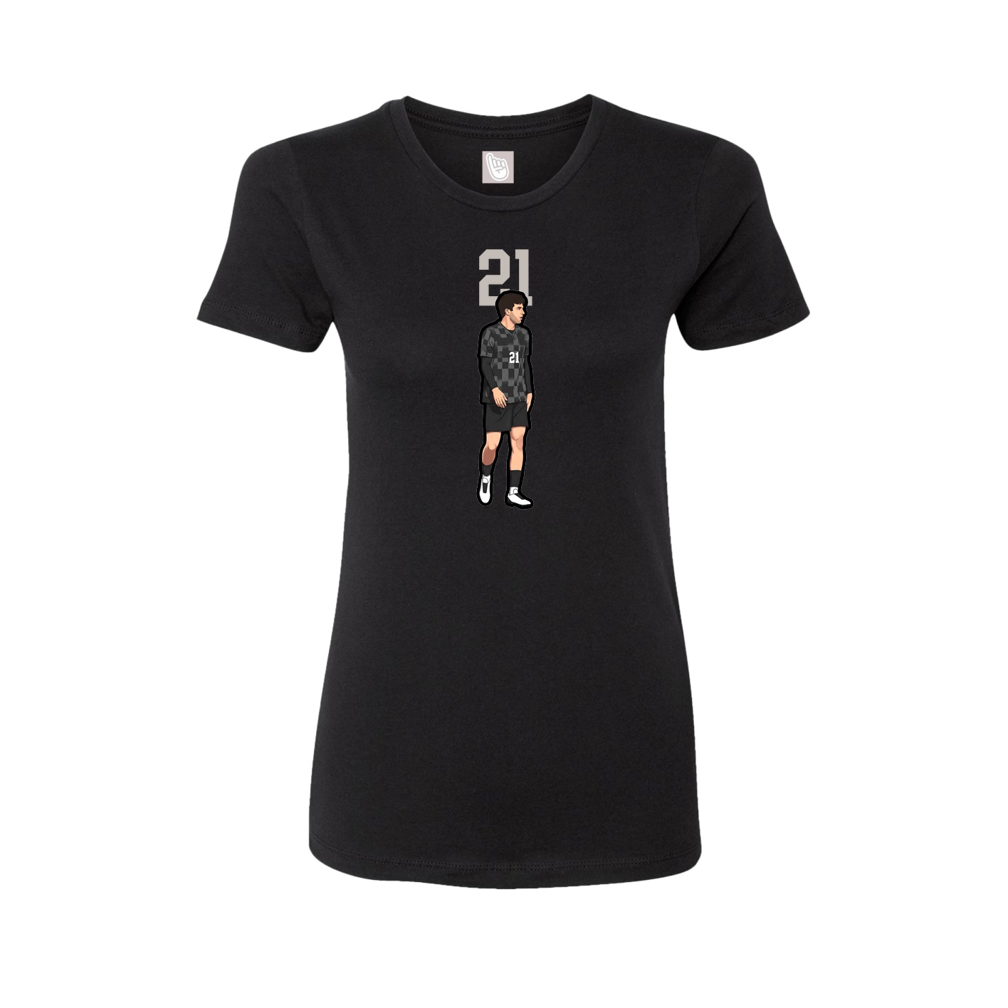 Womens Tee — Number Top in Black