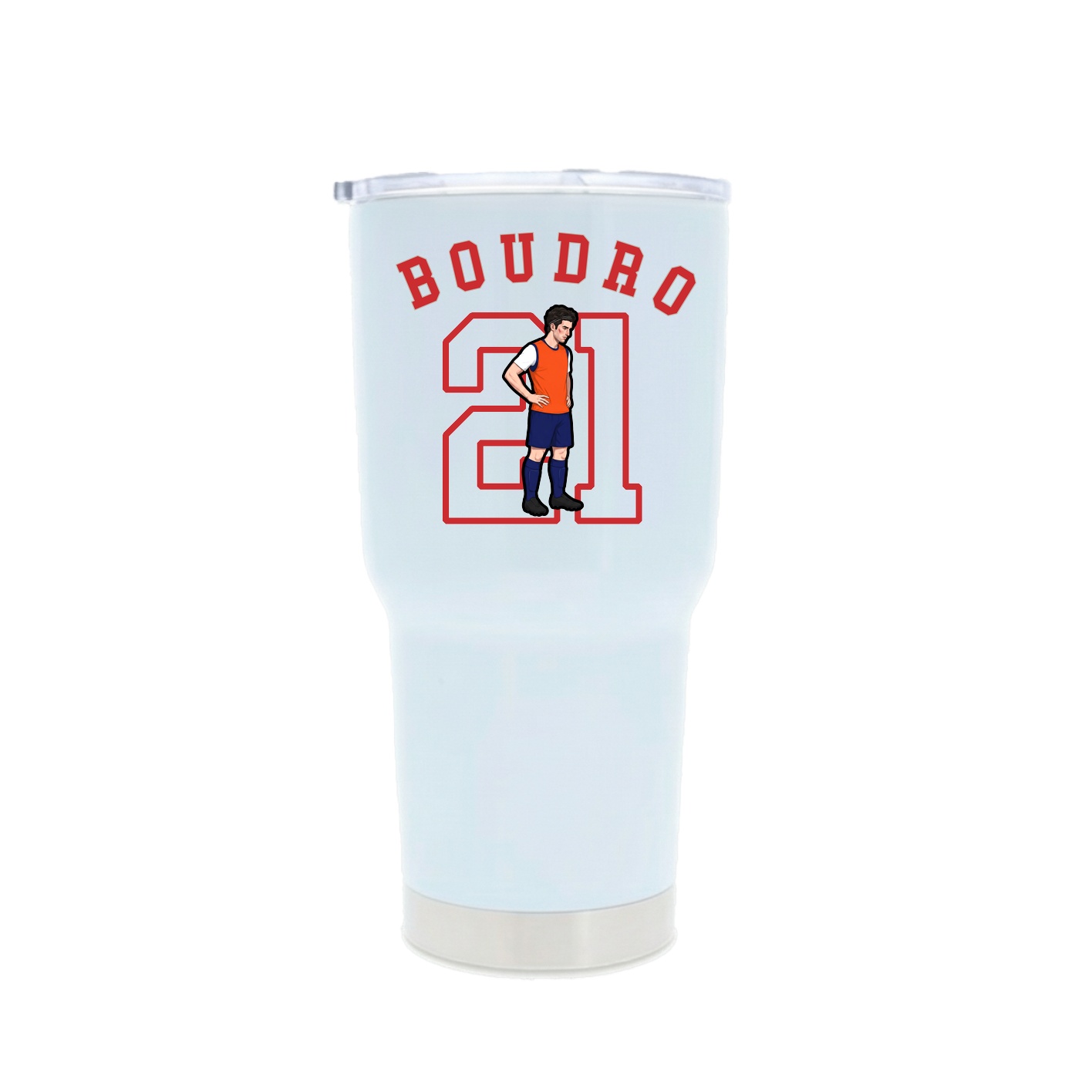 30oz Stainless Steel Tumbler — Shirsey Arch in White