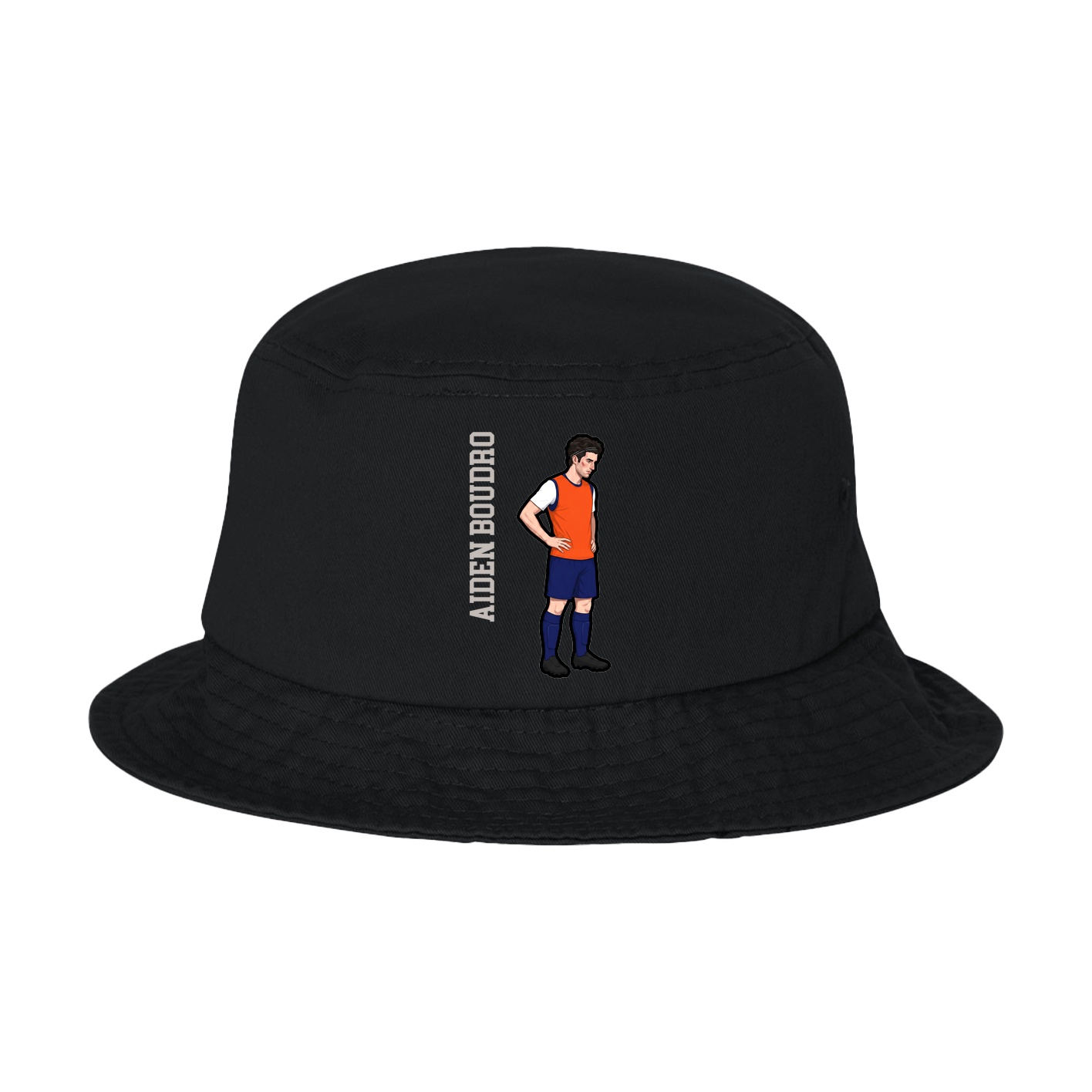 Bucket Cap — Name Vertical in Black