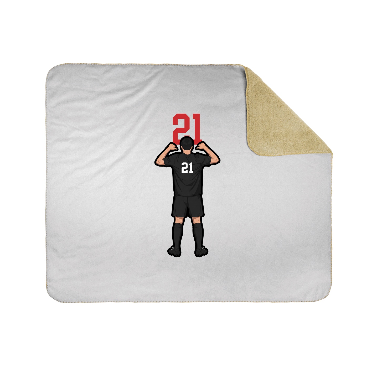 Throw Blanket — Number Top in White