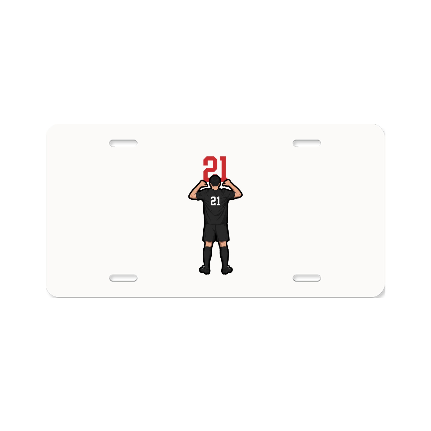 License Plate — Number Top in Classic