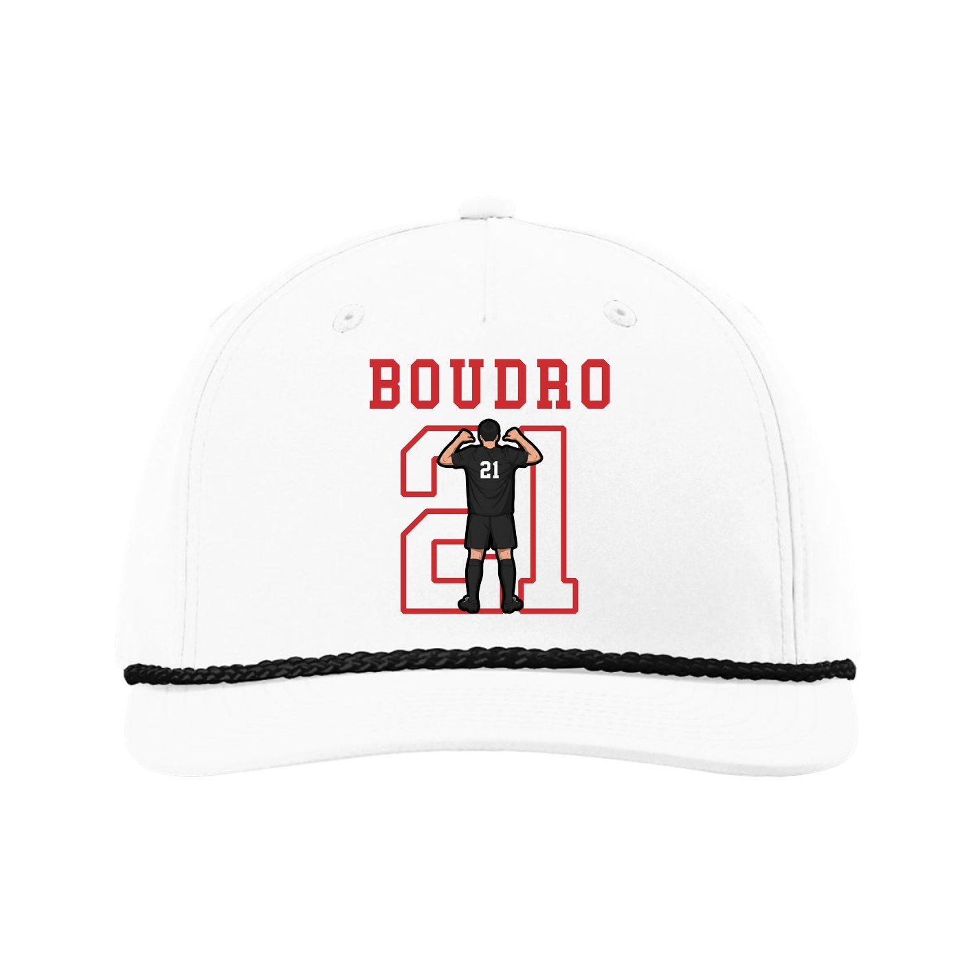 Five-Panel Classic Rope Cap — Shirsey in White