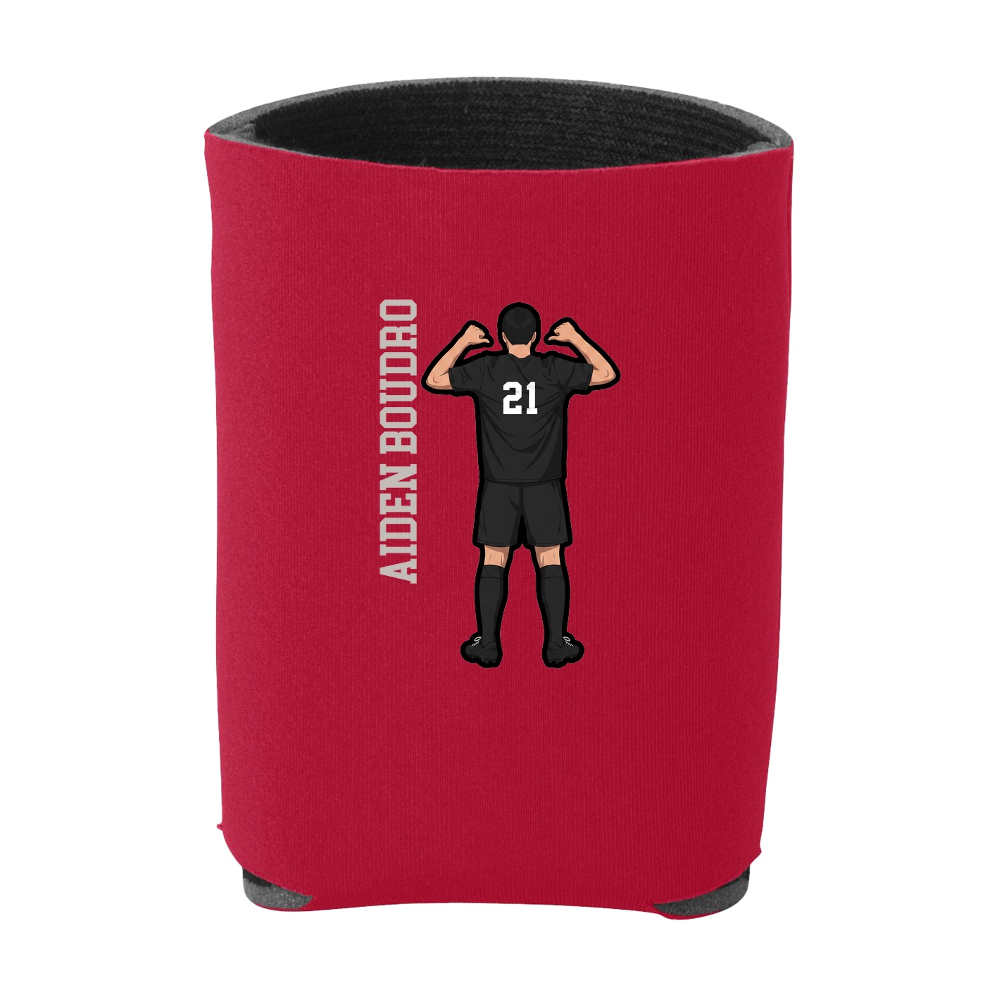 Can Holder — Name Vertical in Red