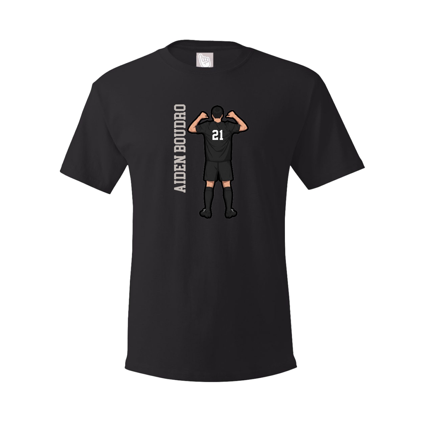 Tee — Name Vertical in Black
