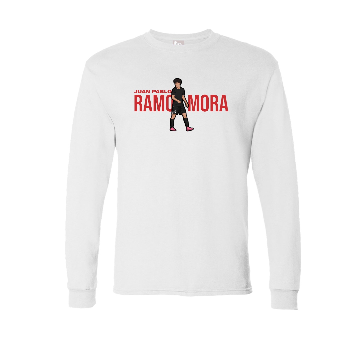 Long Sleeve Tee — Player Name in White