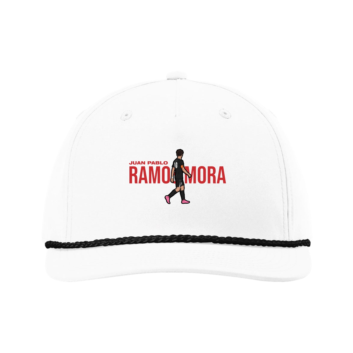 Five-Panel Classic Rope Cap — Player Name in White