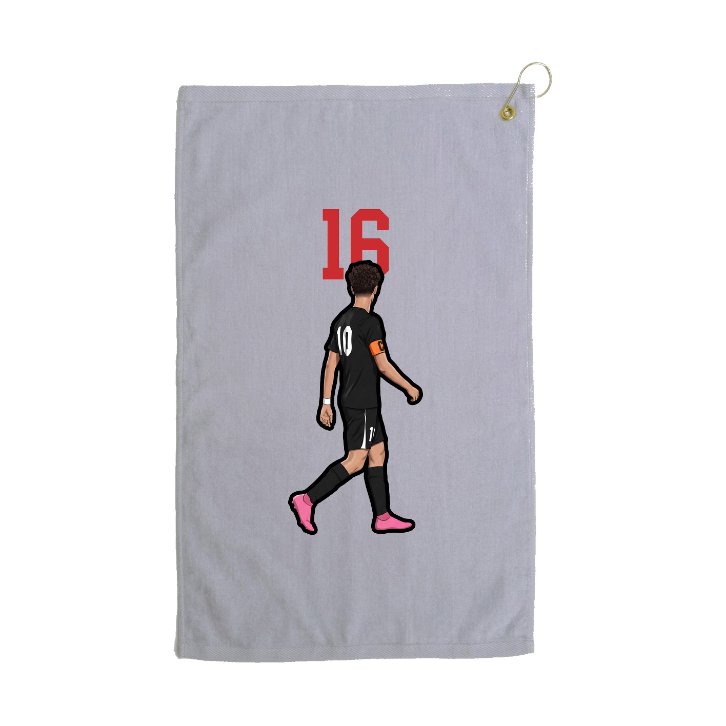 Golf Towel — Number Top in Grey