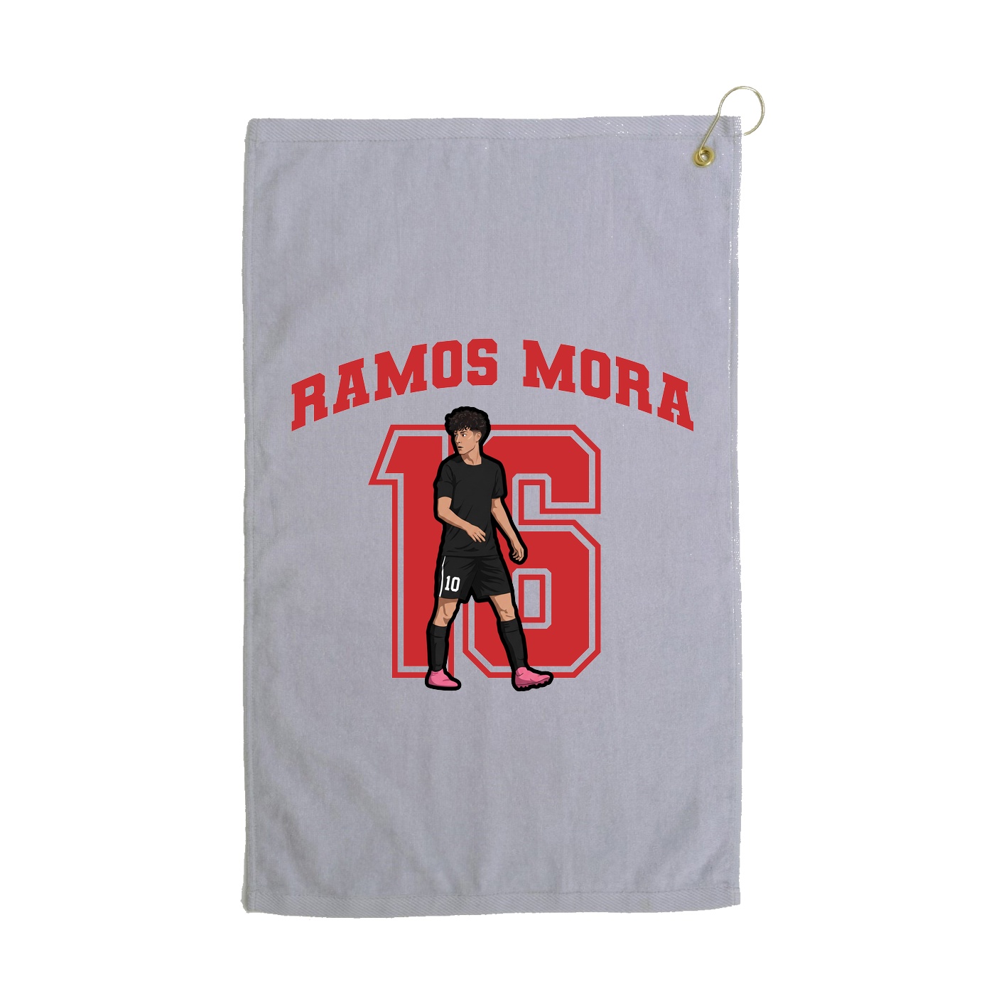 Golf Towel — Number in Grey
