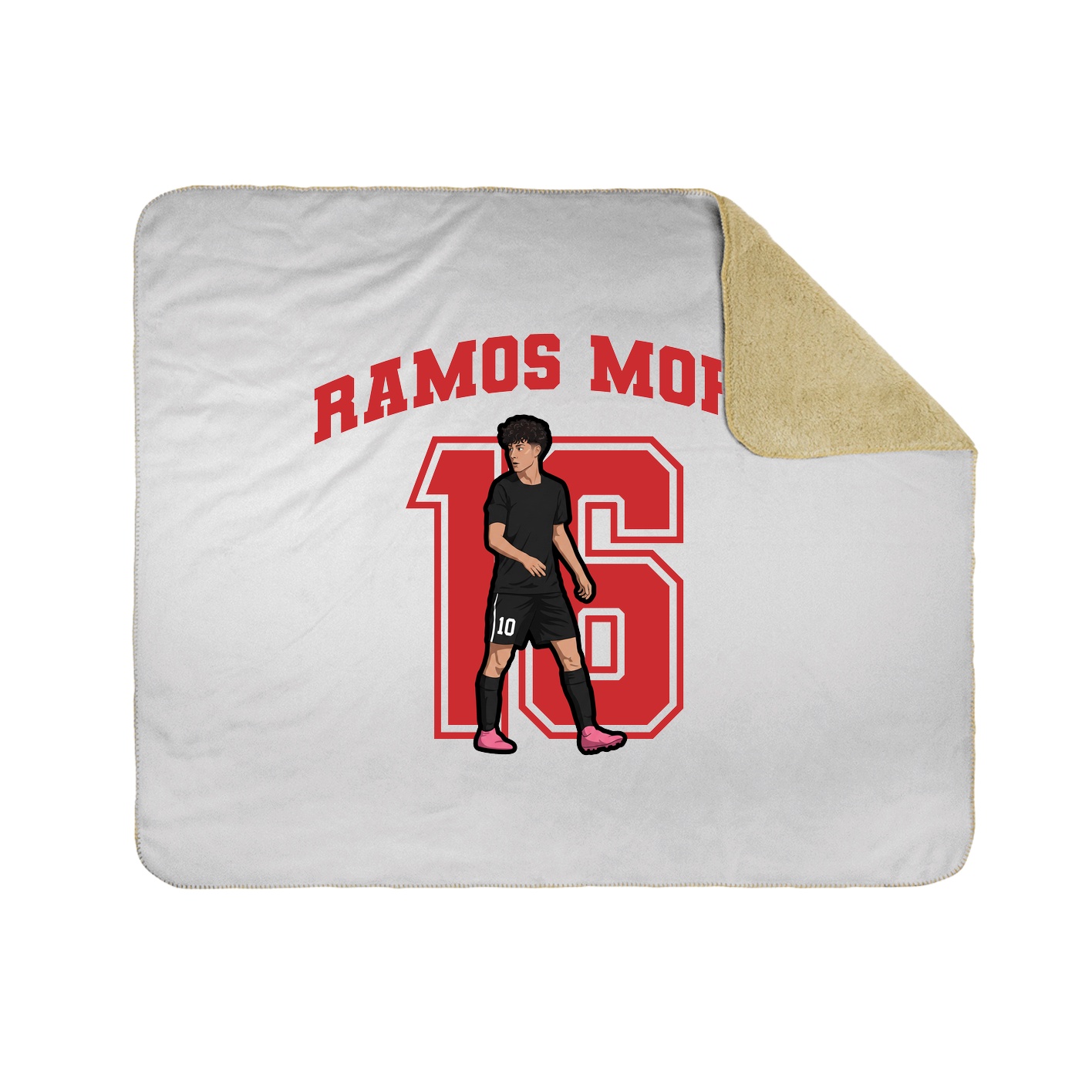 Throw Blanket — Number in White