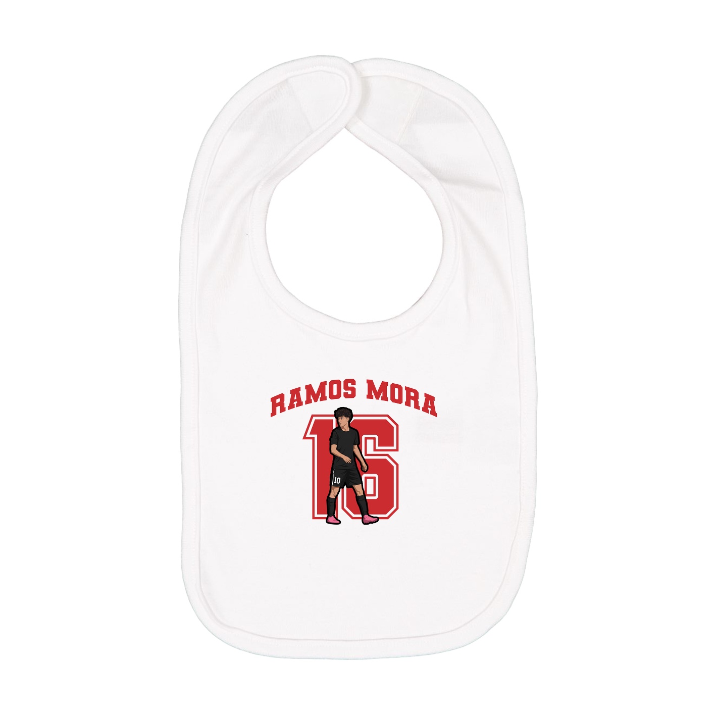 Infant Bib — Number in White