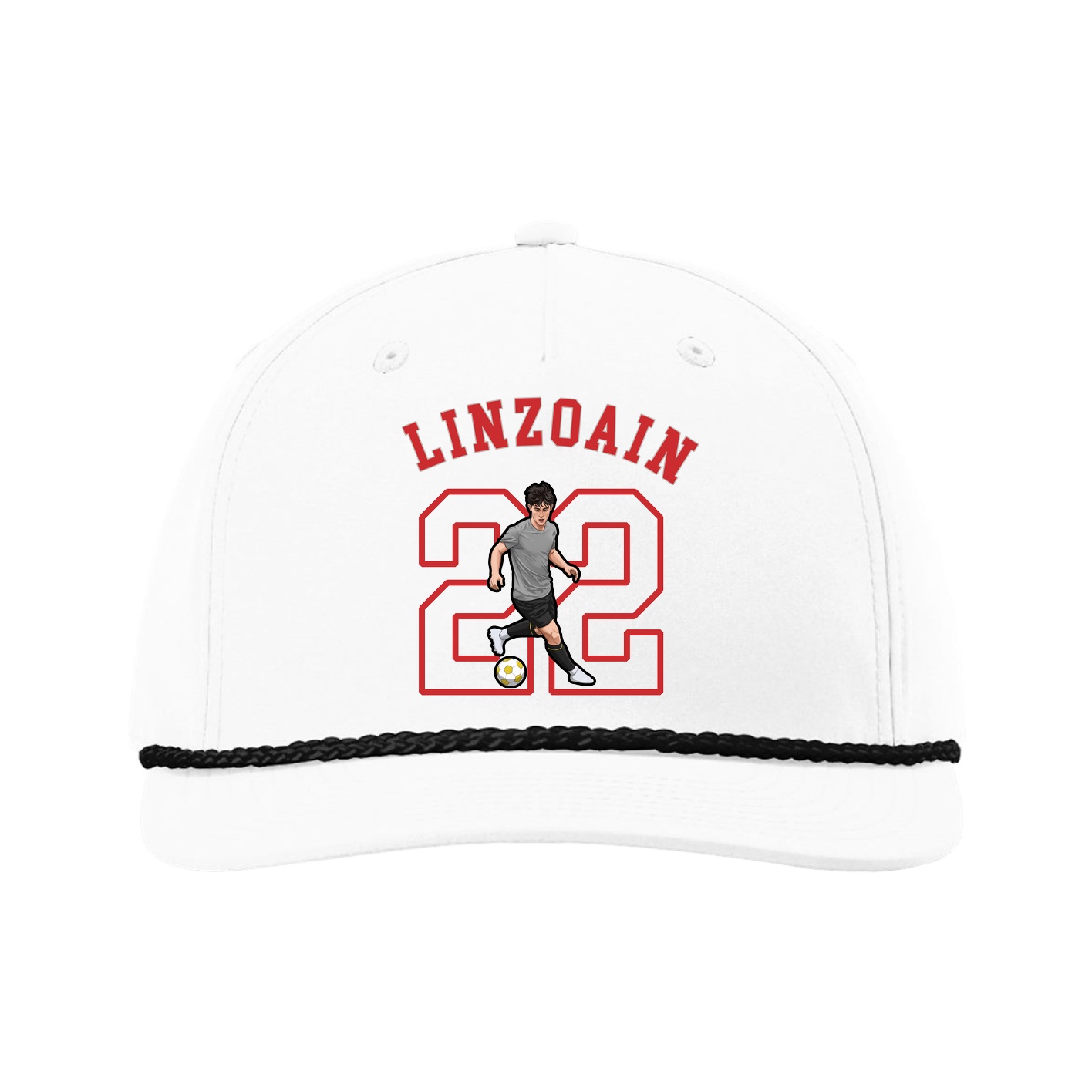 Five-Panel Classic Rope Cap — Shirsey Arch in White