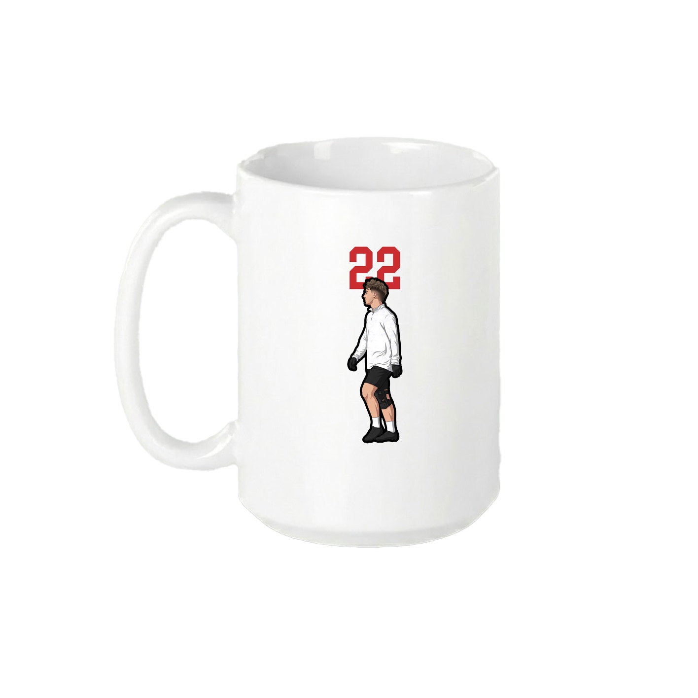 15oz Coffee Mug — Number Top in White