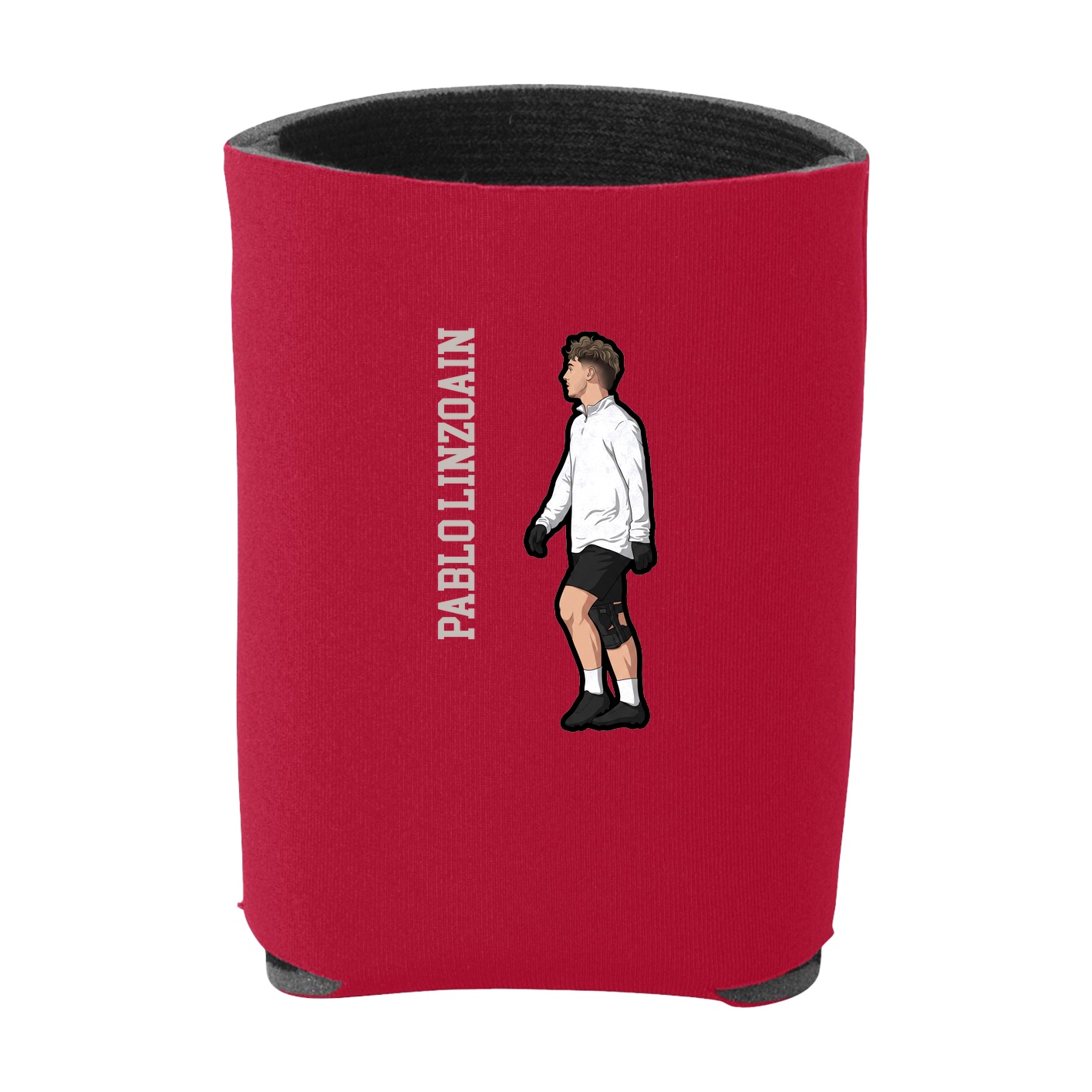 Can Holder — Name Vertical in Red