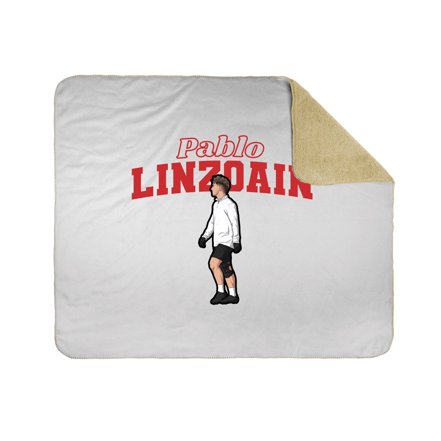 Throw Blanket — Name Arch in White