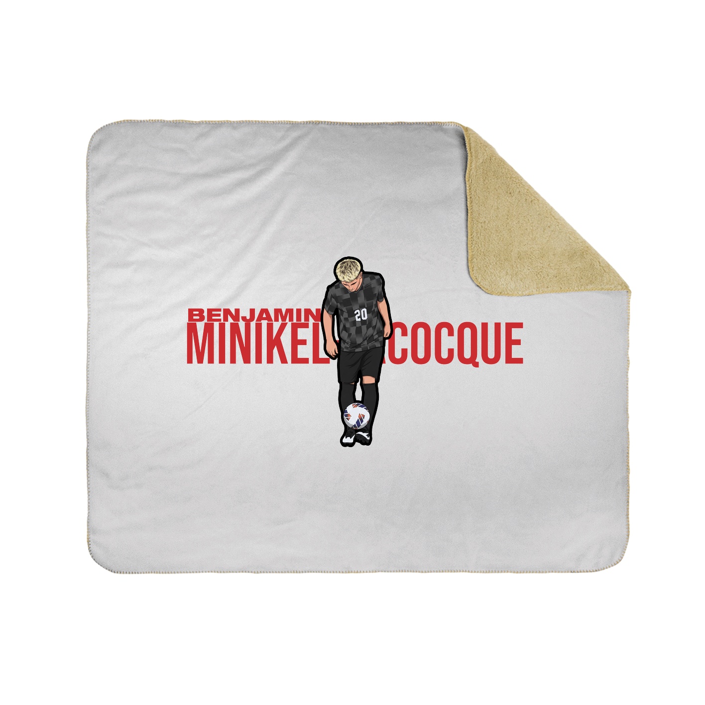 Throw Blanket — Player Name in White