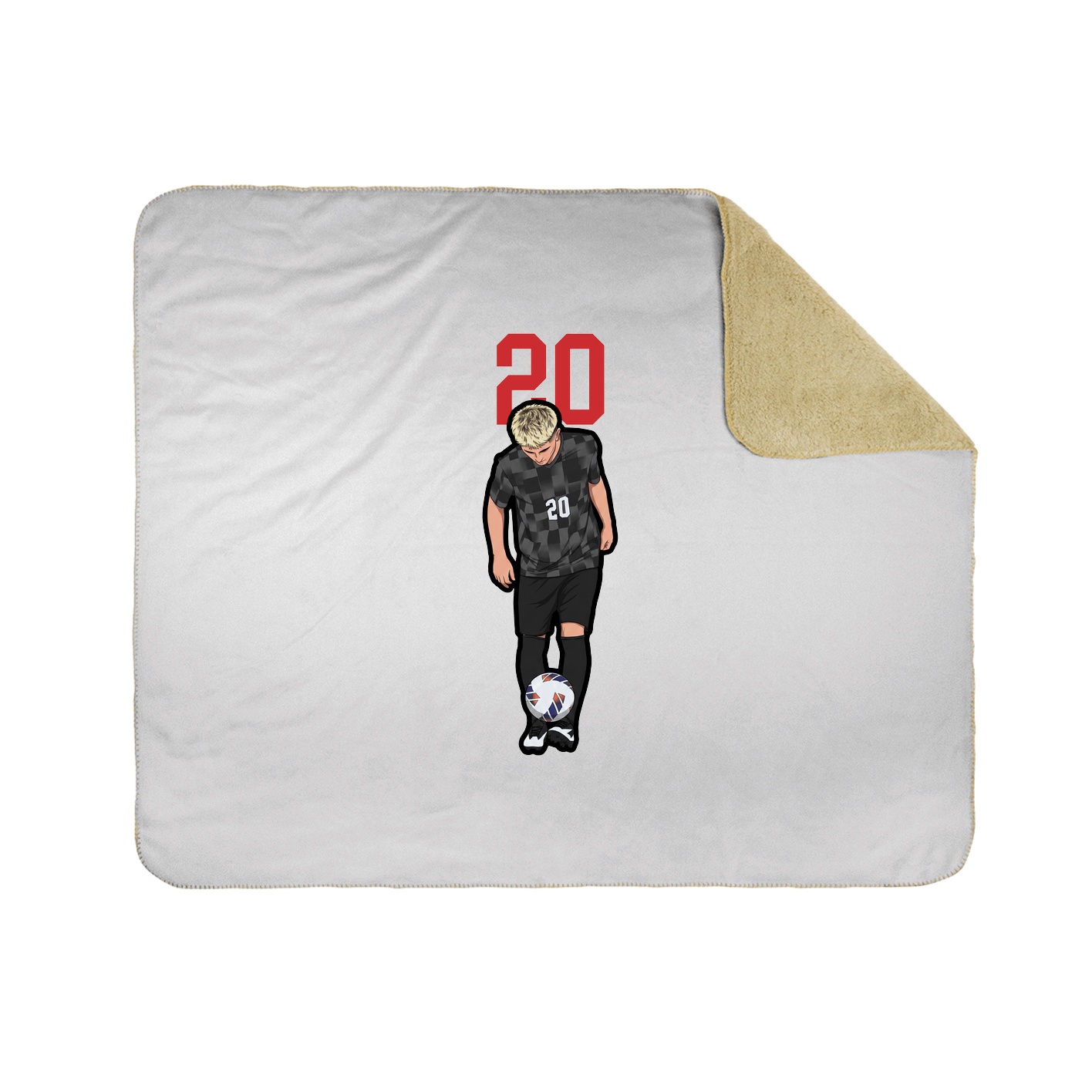 Throw Blanket — Number Top in White