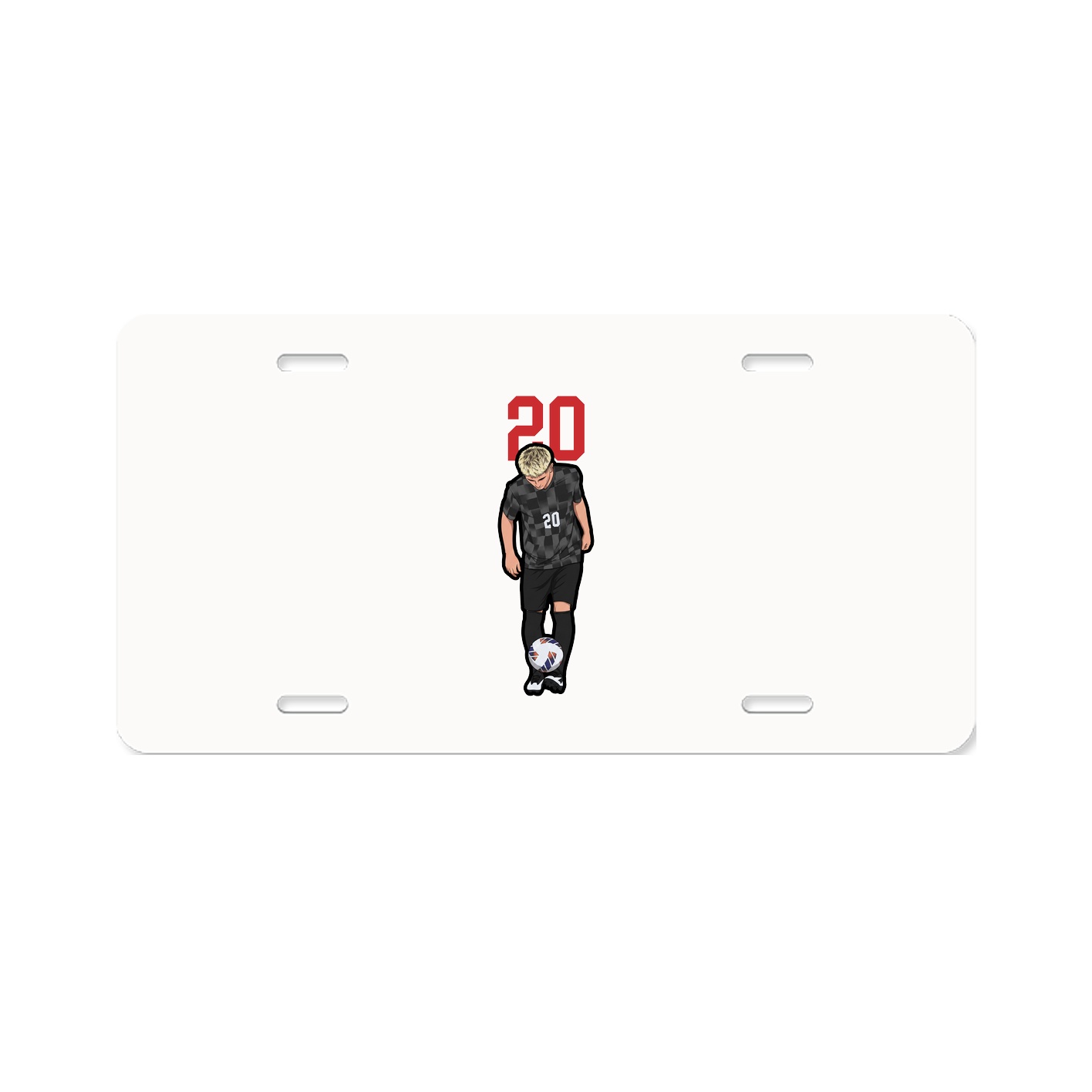 License Plate — Number Top in Classic